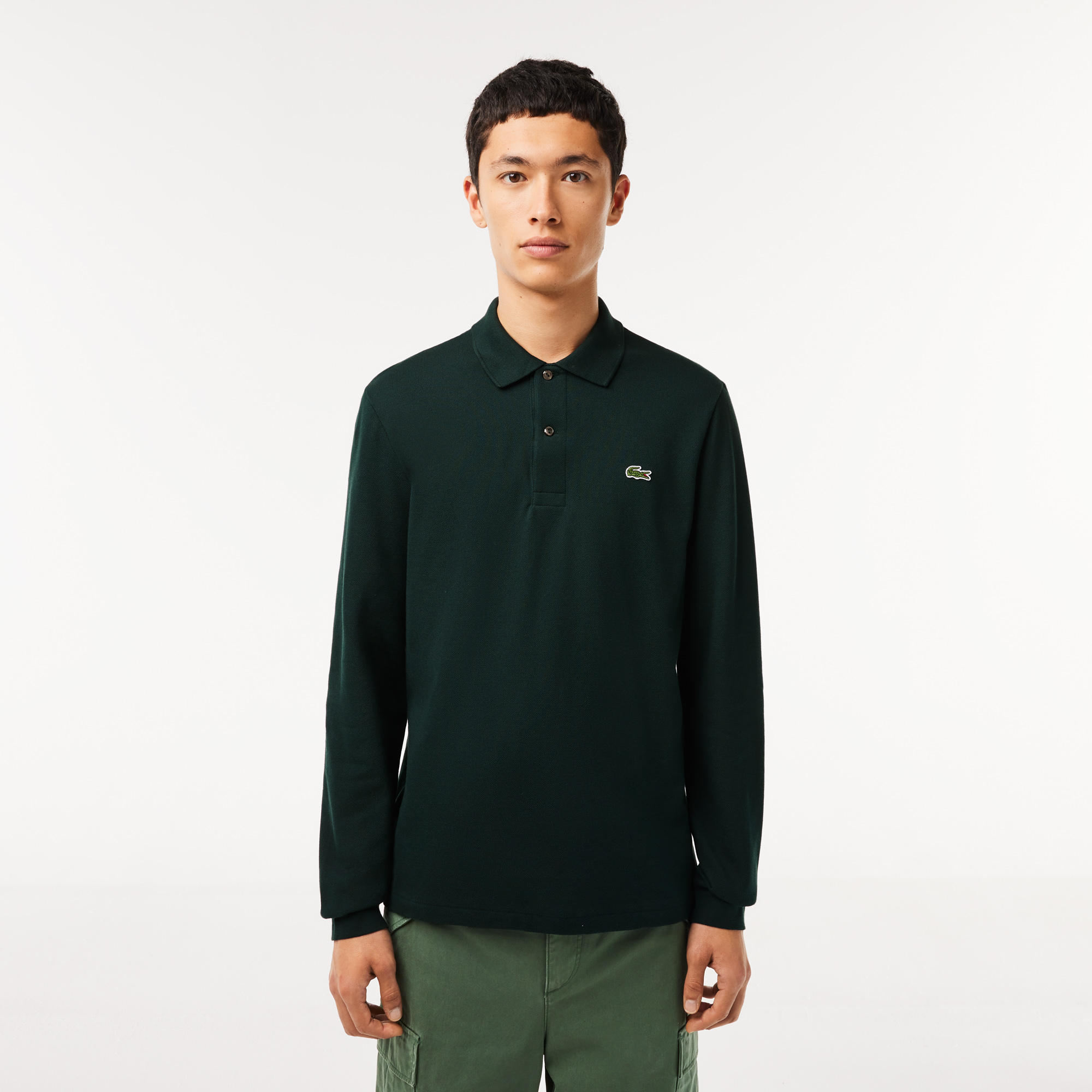 Мужское поло Lacoste L.12.21 классического кроя с длинным рукавом, Чёрный
Мужское поло Lacoste L.12.21 классического кроя с длинным рукавом, Чёрный