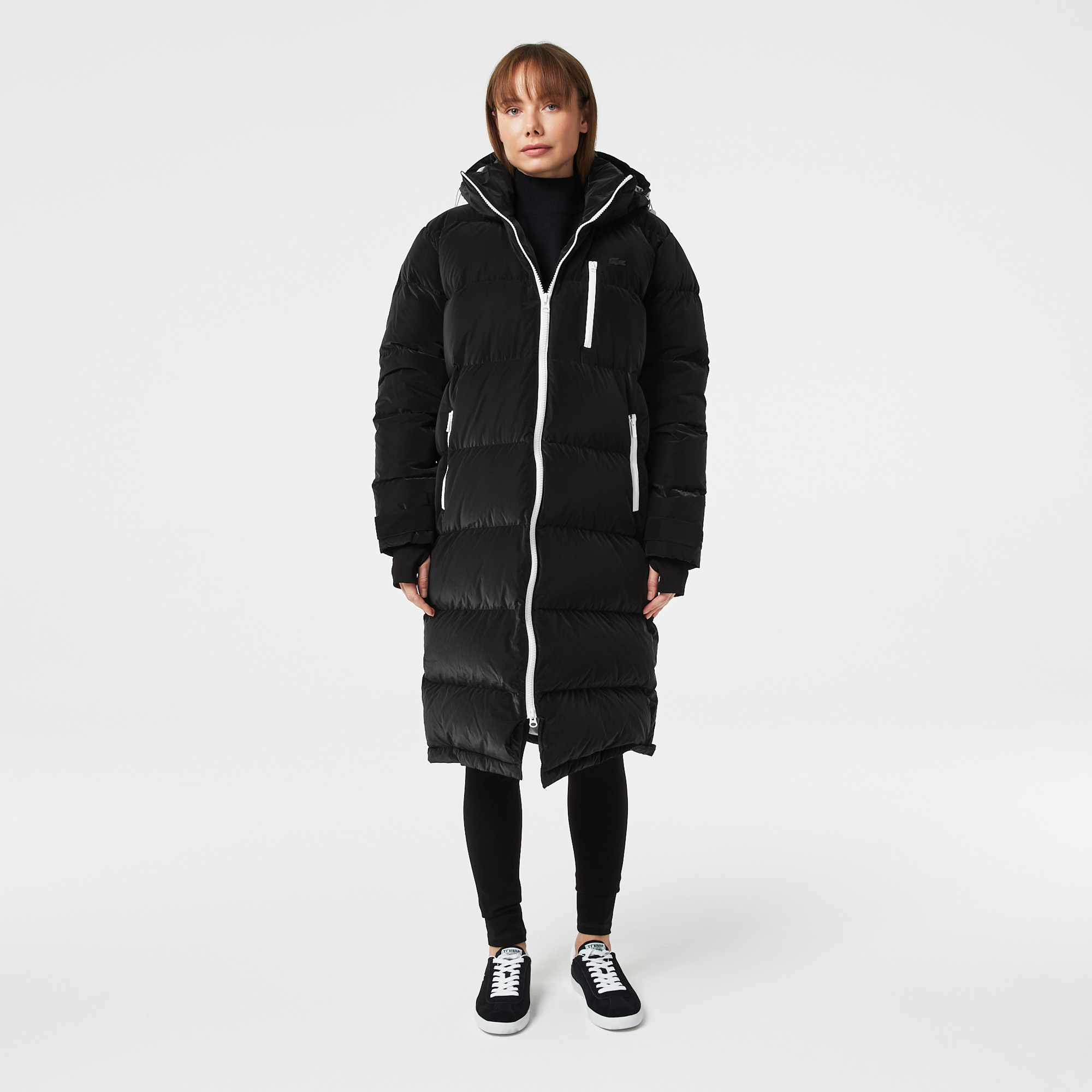 Женское стеганая куртка-пуховик Lacoste с капюшоном, Чёрный
Женское стеганая куртка-пуховик Lacoste с капюшоном, Чёрный