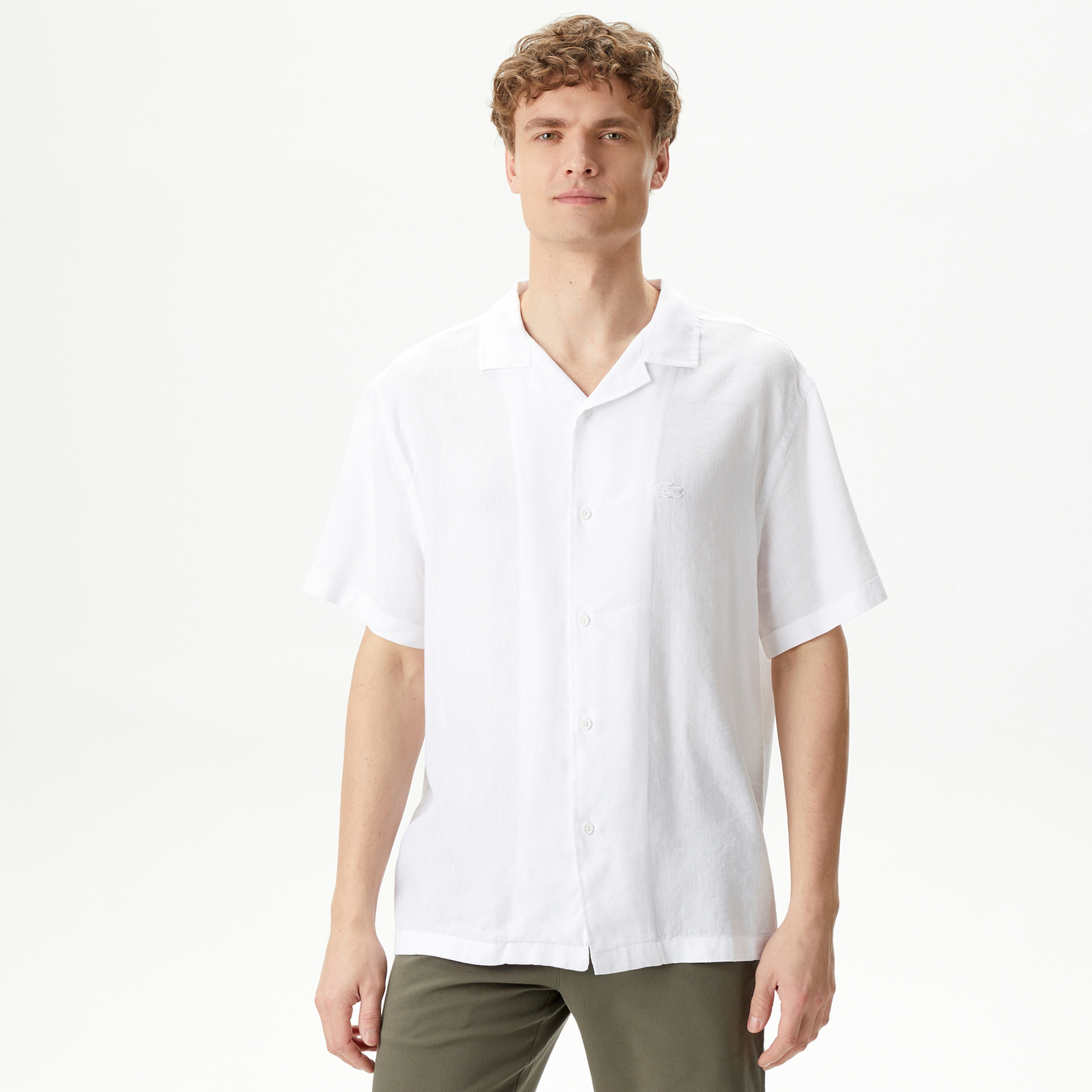 Рубашка Lacoste из смеси льна унисекс, Белый
Рубашка Lacoste из смеси льна унисекс, Белый