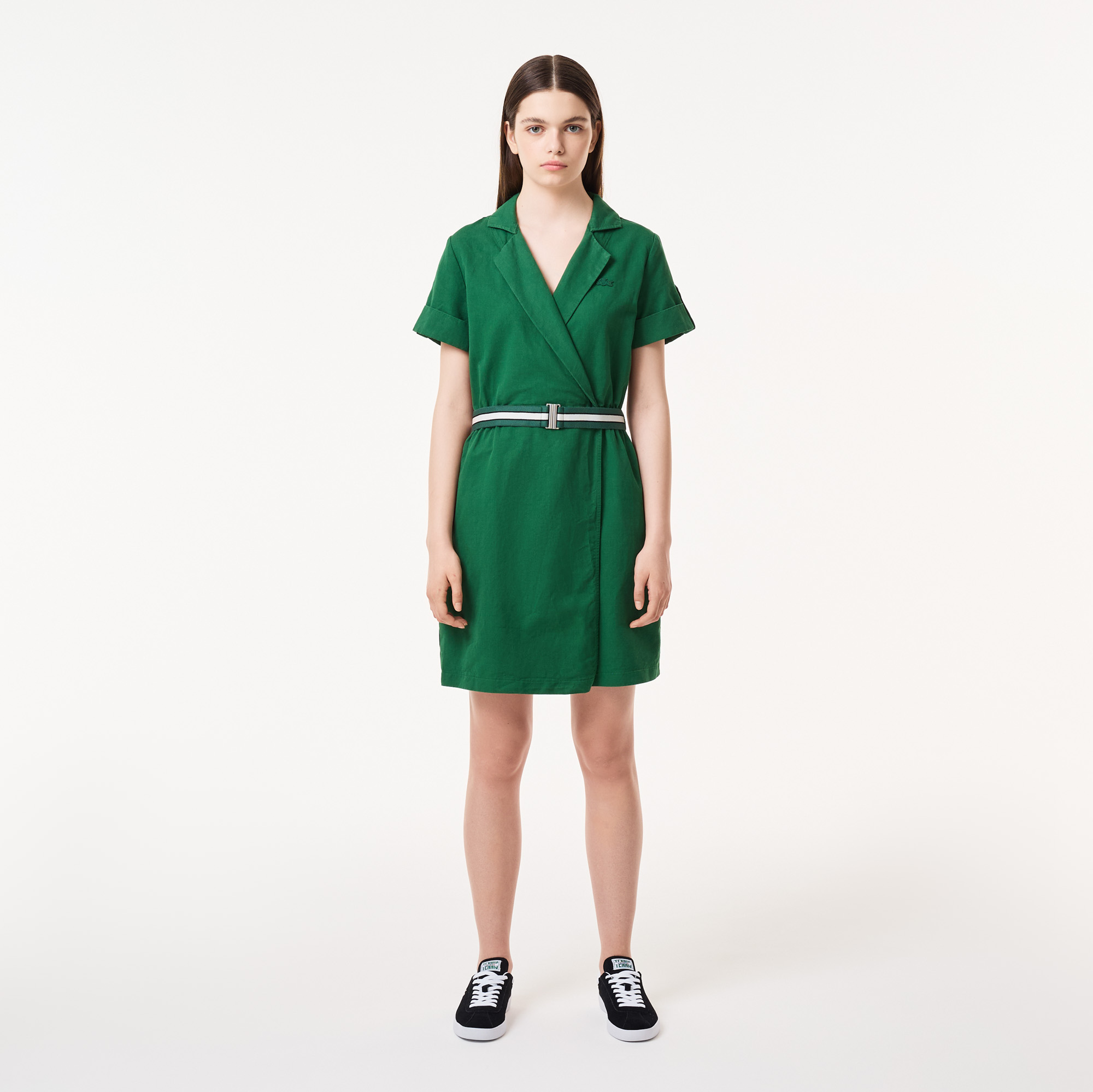 Лёгкое платье Lacoste с поясом, Зелёный
Лёгкое платье Lacoste с поясом, Зелёный