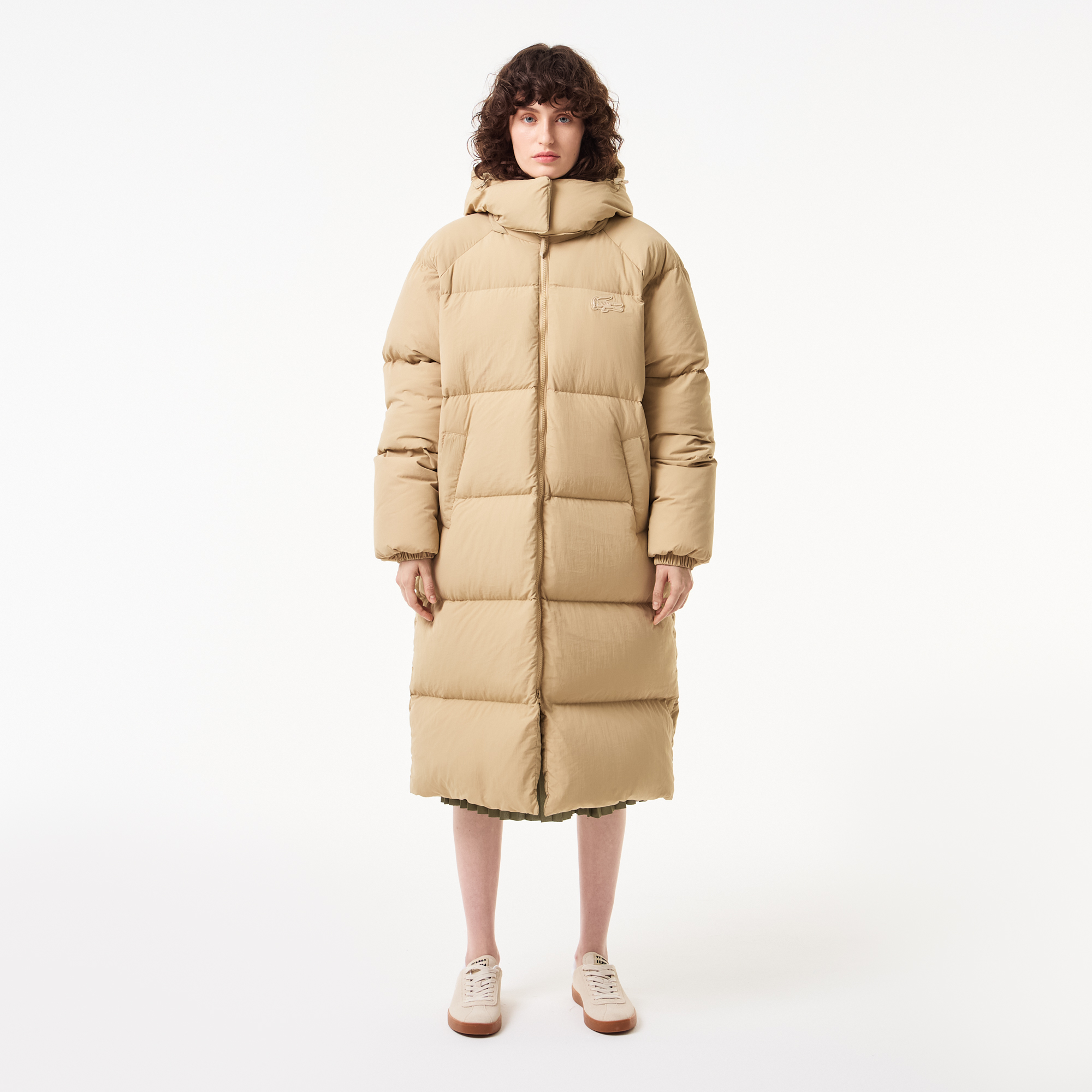 Женский длинный пуховик Lacoste с капюшоном, Бежевый
Женский длинный пуховик Lacoste с капюшоном, Бежевый