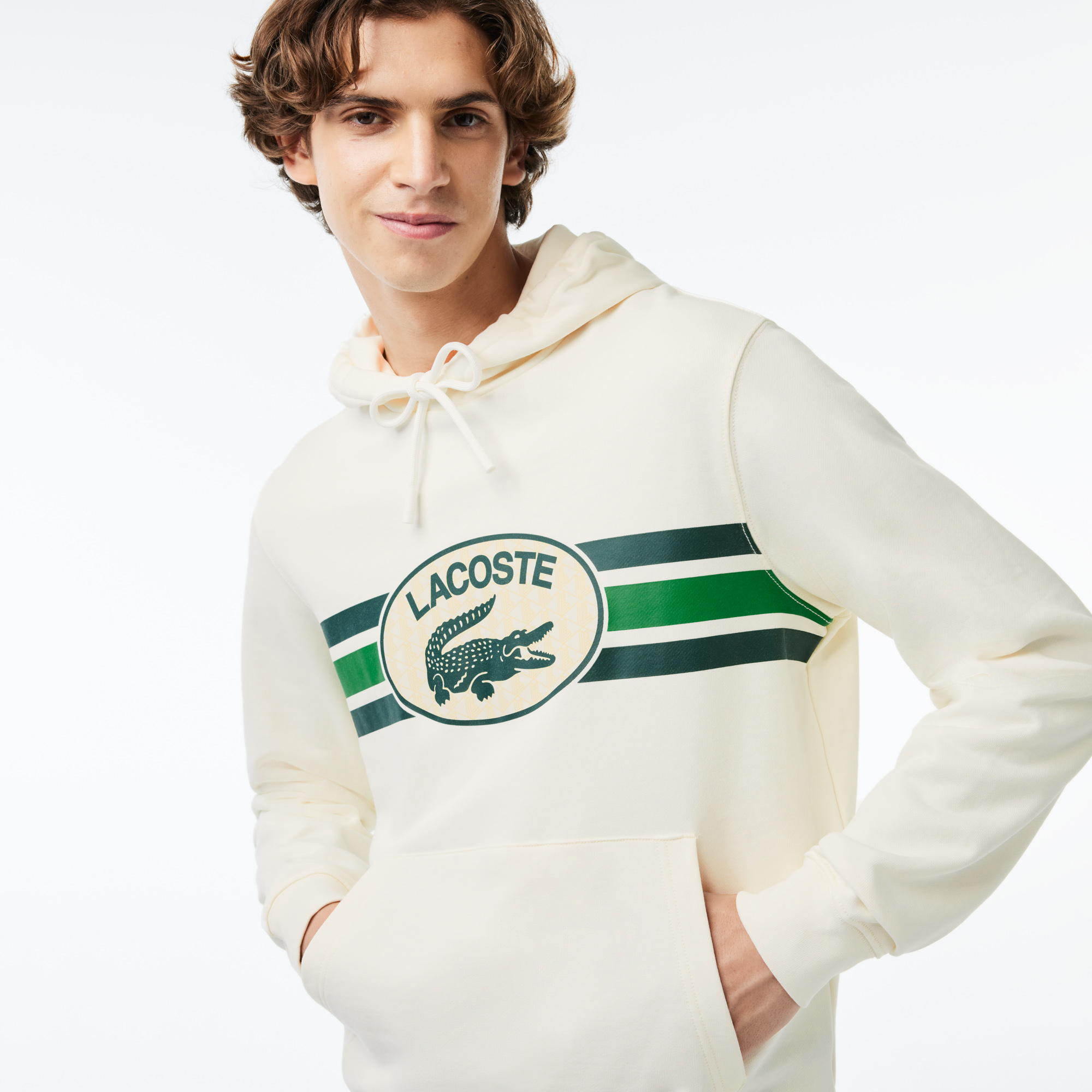 Мужское худи Lacoste свободного кроя из хлопка, Белый
Мужское худи Lacoste свободного кроя из хлопка, Белый