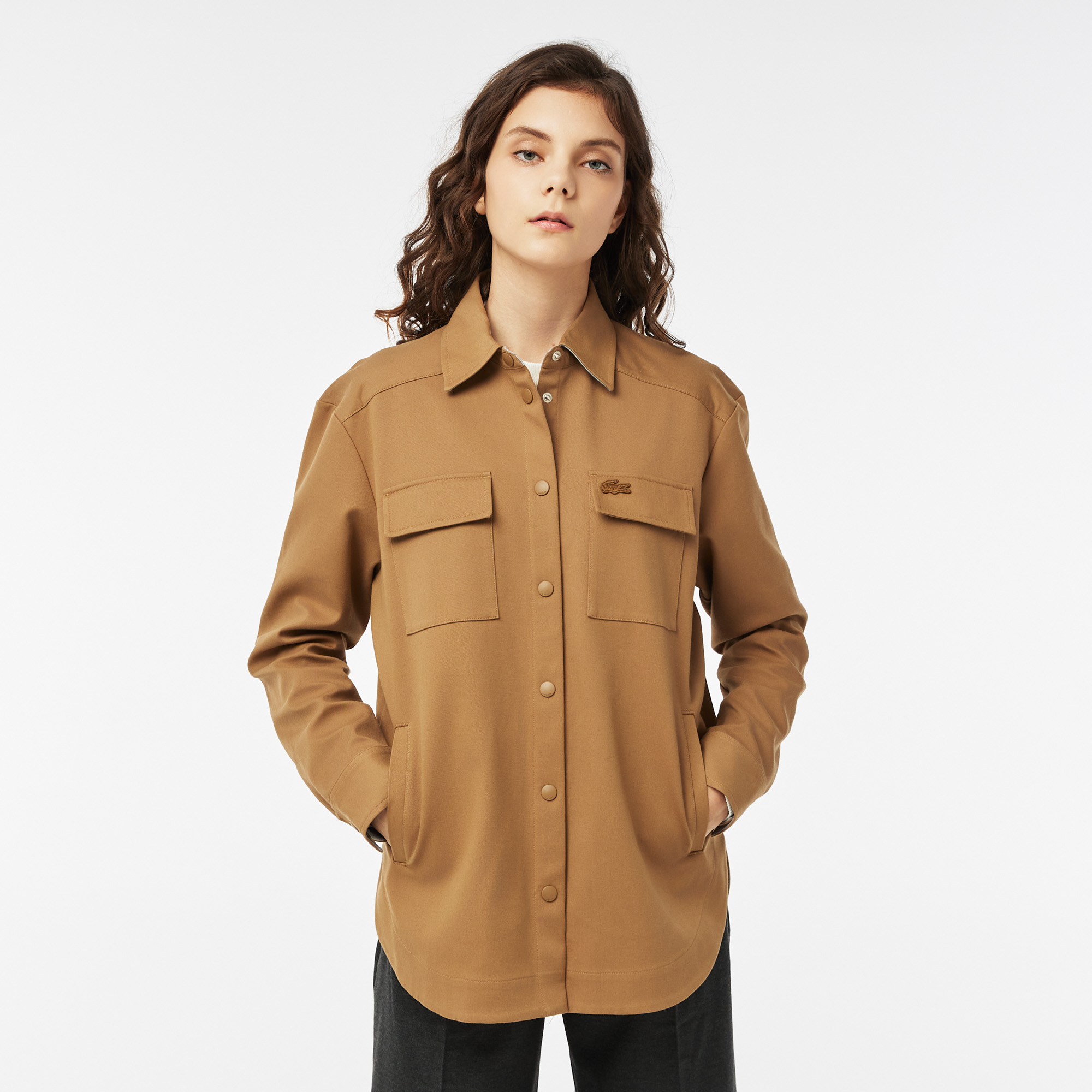 Женская рубашка Lacoste из смеси хлопка, Коричневый
Женская рубашка Lacoste из смеси хлопка, Коричневый