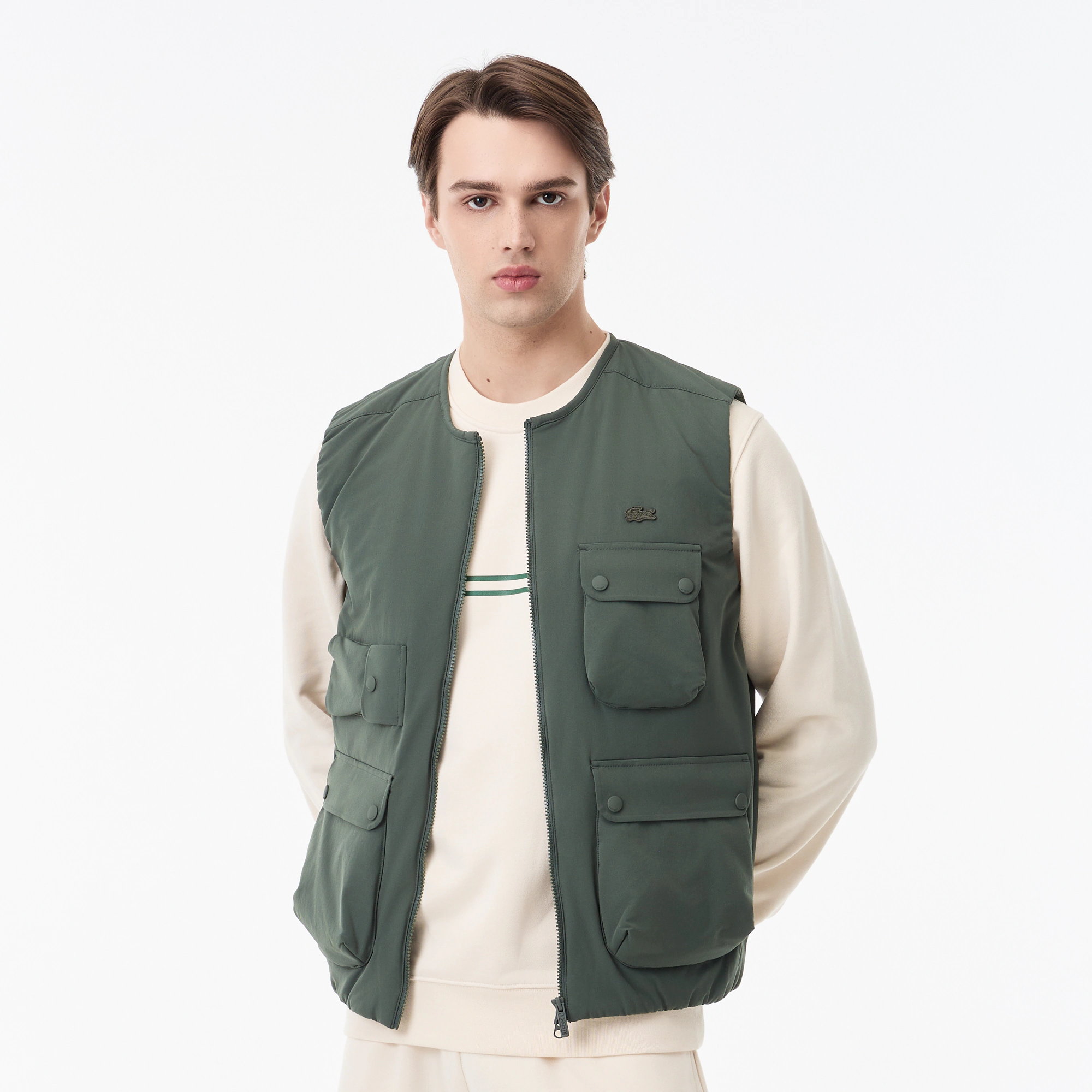 Мужской жилет Lacoste с внешними карманами, Хаки
Мужской жилет Lacoste с внешними карманами, Хаки