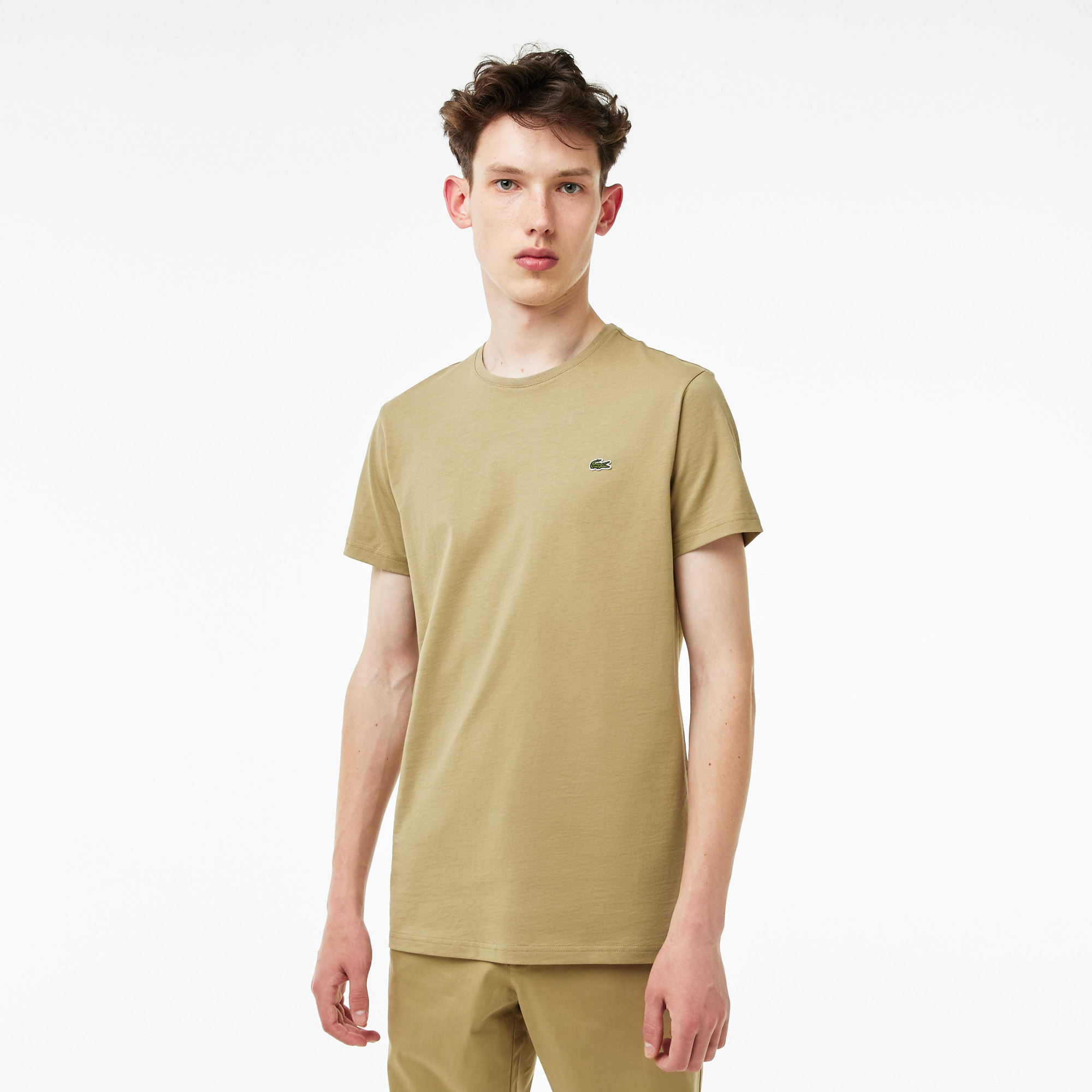 Мужская футболка Lacoste с круглым вырезом, Бежевый
Мужская футболка Lacoste с круглым вырезом, Бежевый