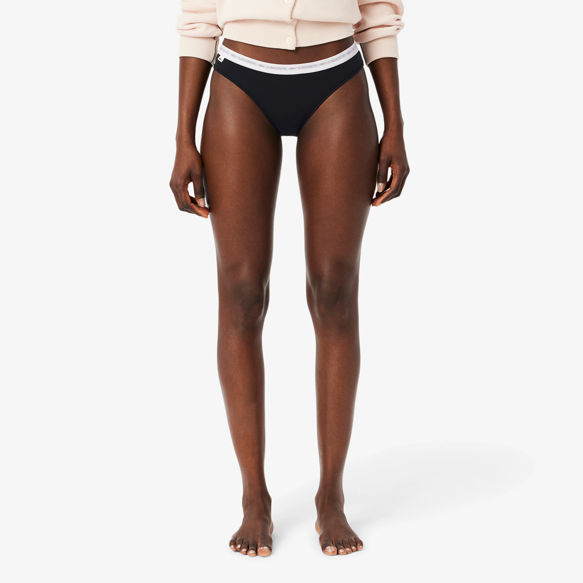 фото Женские трусы lacoste из эластичного хлопка (3ед.)