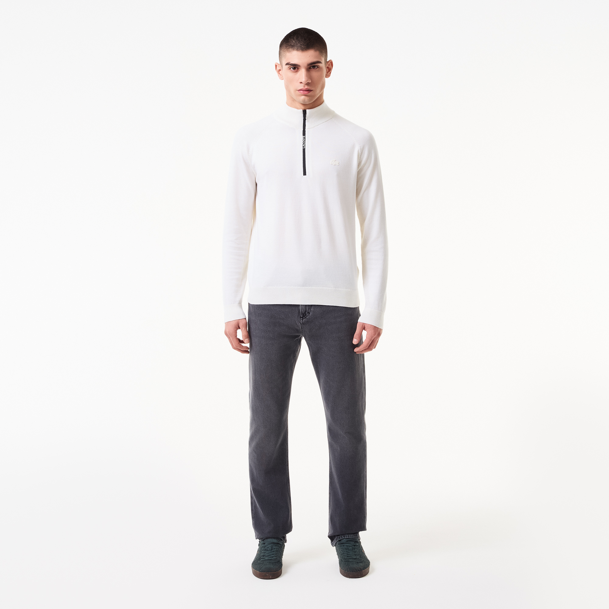 фото Мужской свитер lacoste regular fit из смеси шерсти и хлопка