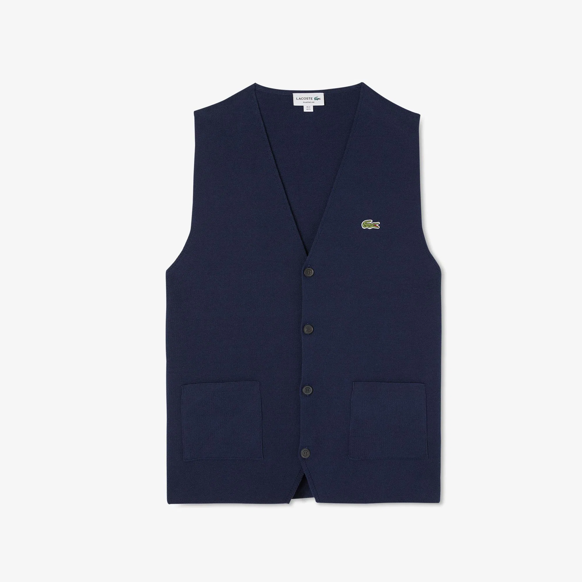 фото Мужская хлопковая жилетка lacoste classic fit