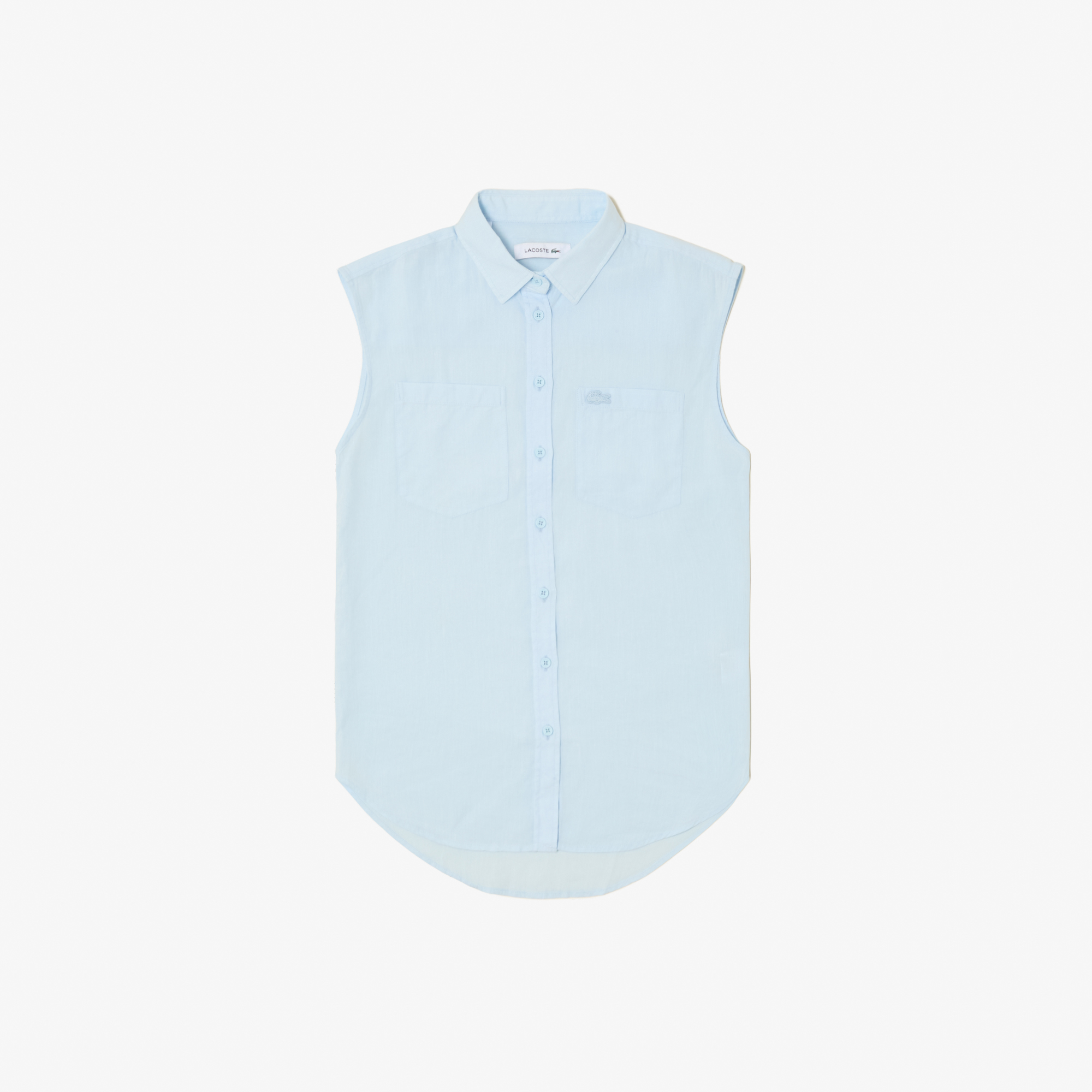 фото Женская рубашка lacoste из льна и тенселя