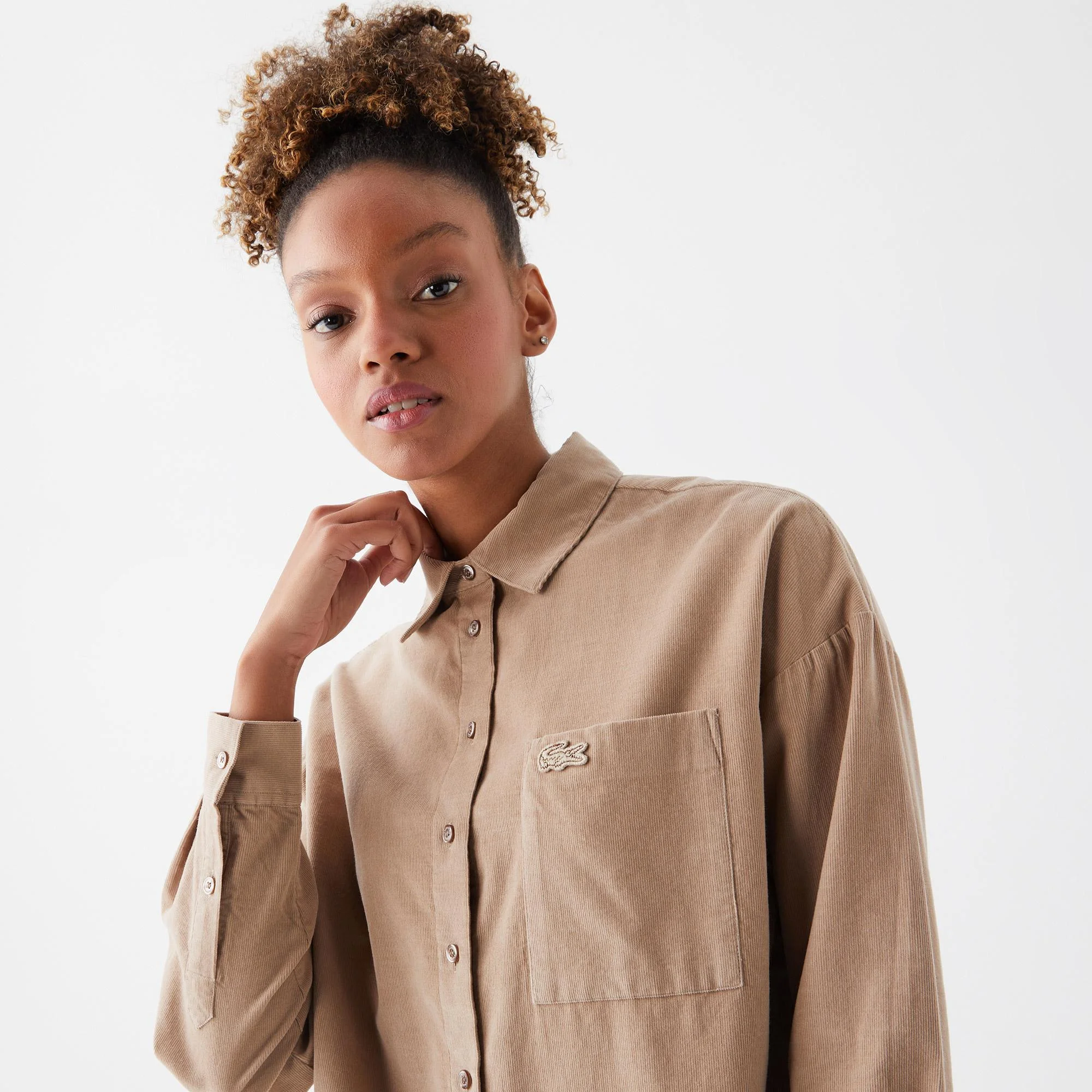 фото Женская рубашка lacoste loose fit