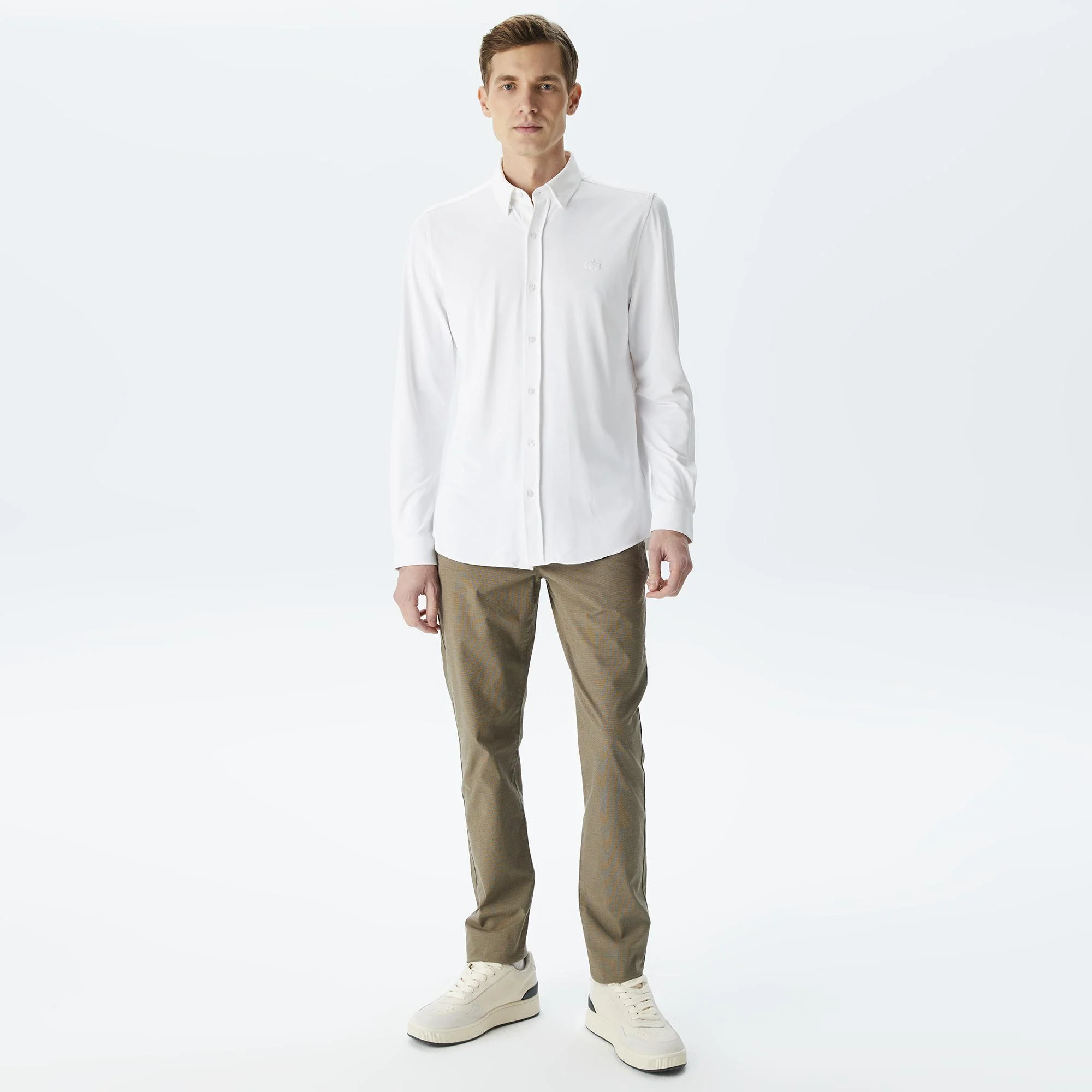 фото Мужская рубашка lacoste slim fit