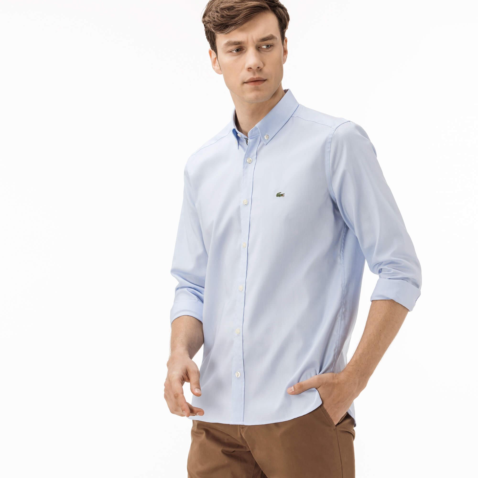 фото Мужская рубашка lacoste slim fit