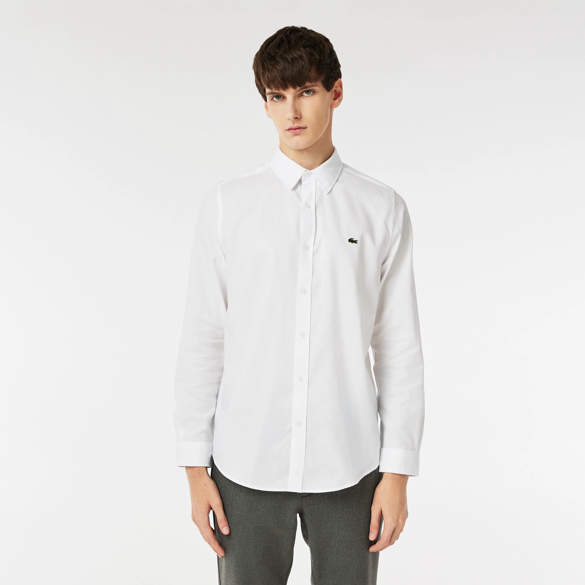 фото Мужская рубашка lacoste slim fit