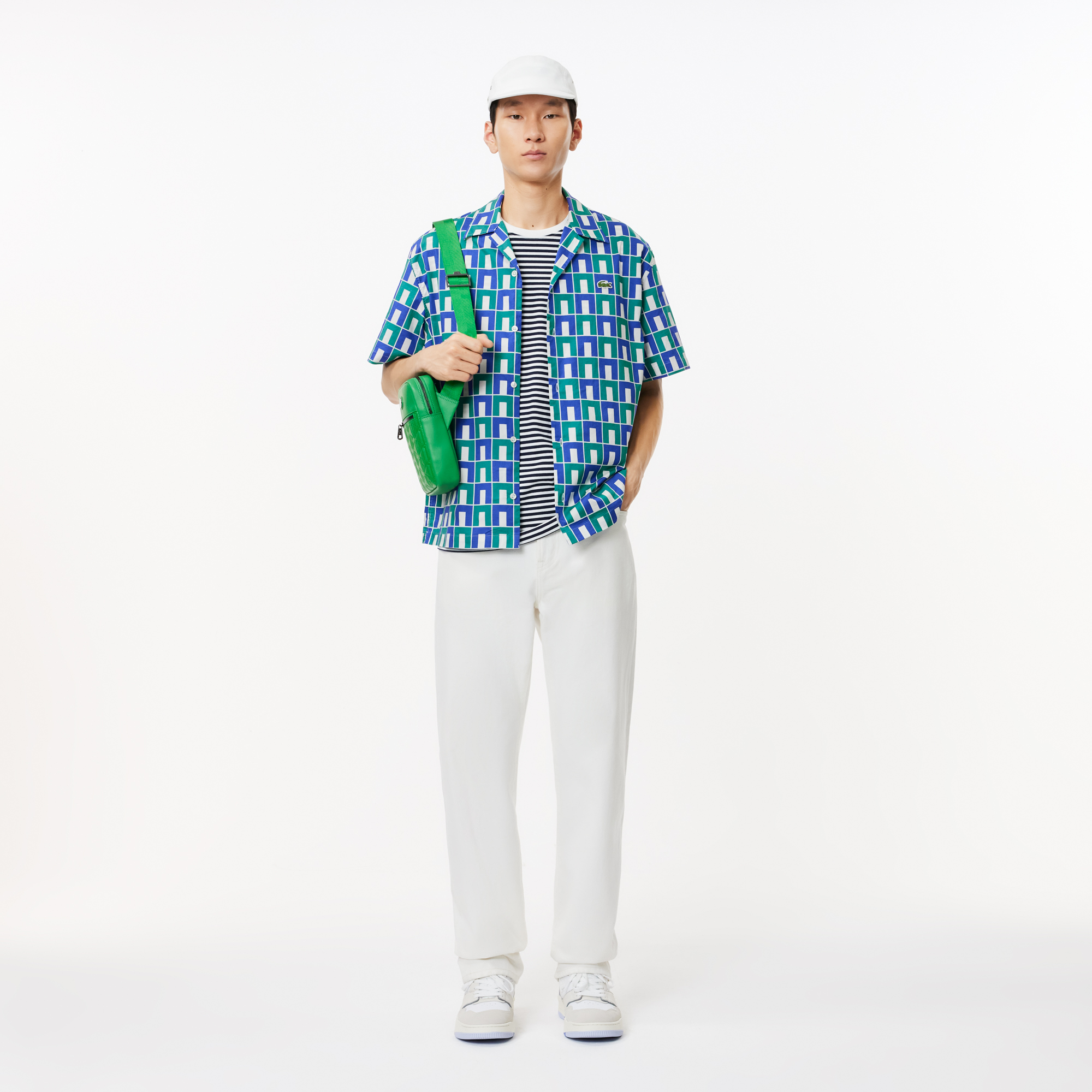 фото Мужская рубашка lacoste с коротким рукавом