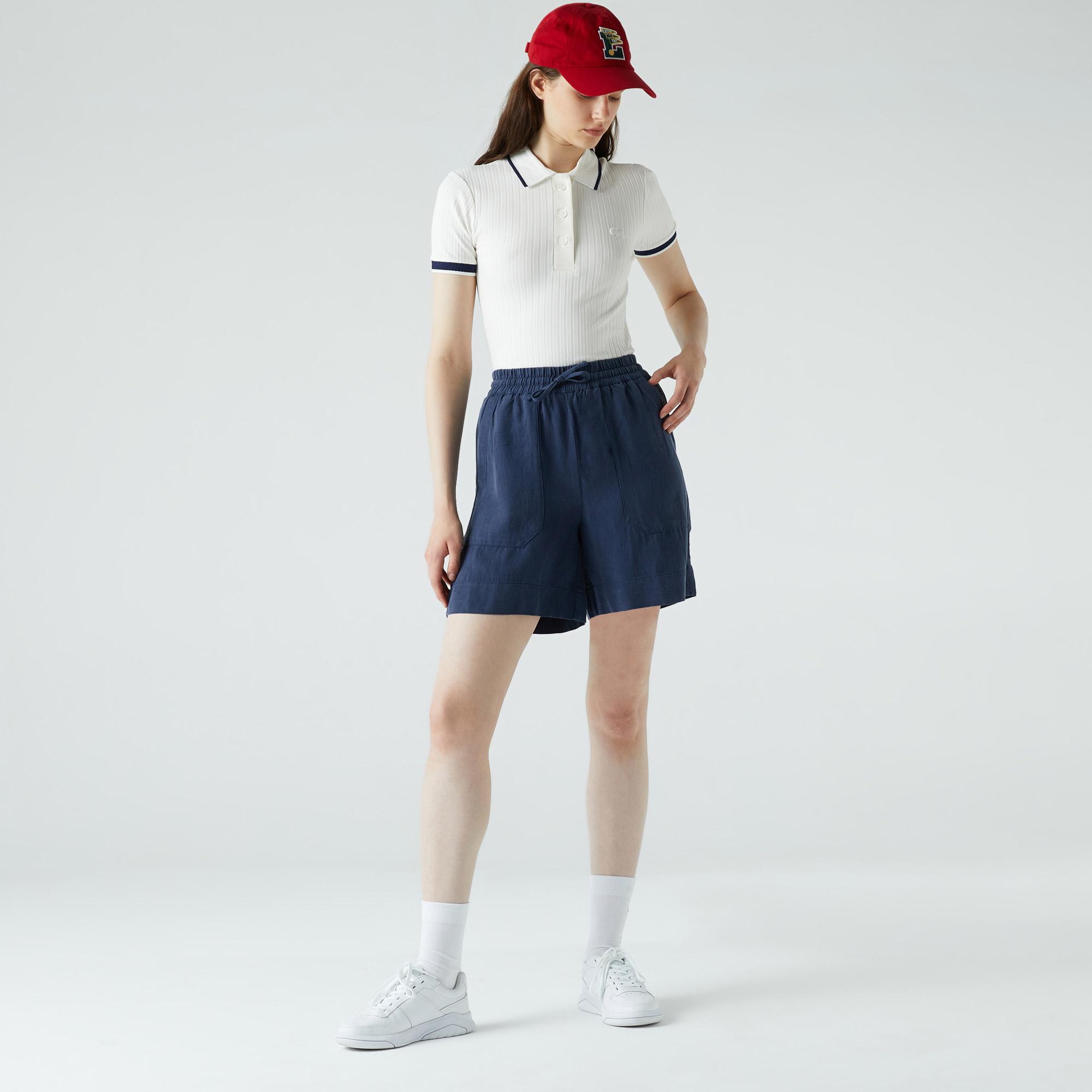 фото Женские шорты lacoste loose fit