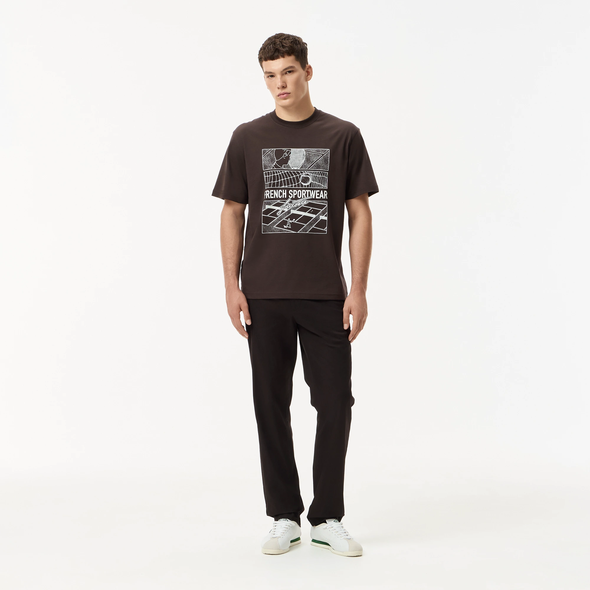 фото Мужские брюки lacoste из эластичного хлопка