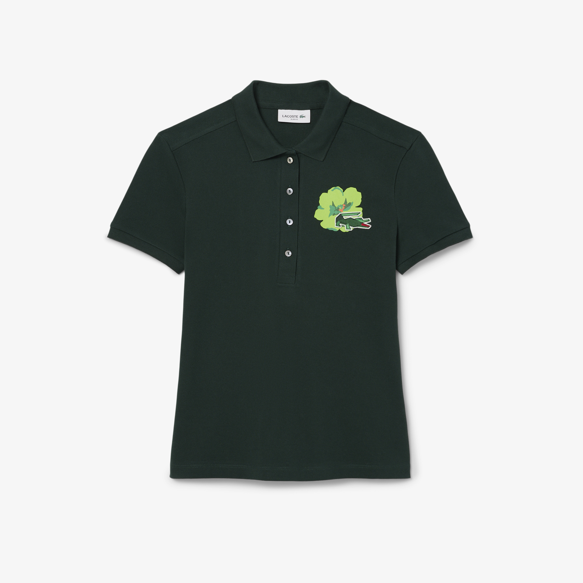 фото Женское хлопковое эластичное мини-поло lacoste l.12.d