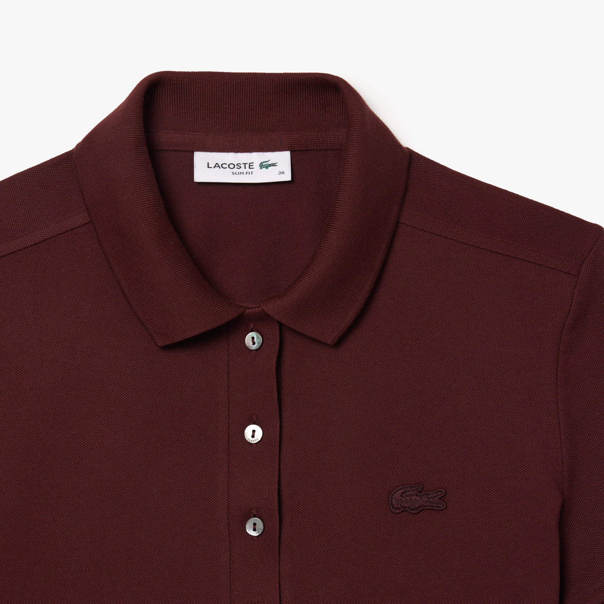 фото Женское поло lacoste slim fit из эластичного хлопка