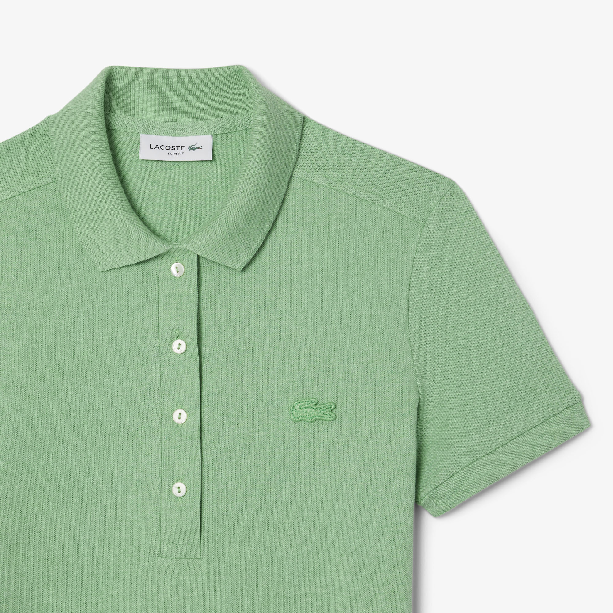 фото Женское поло lacoste slim fit из эластичного хлопка