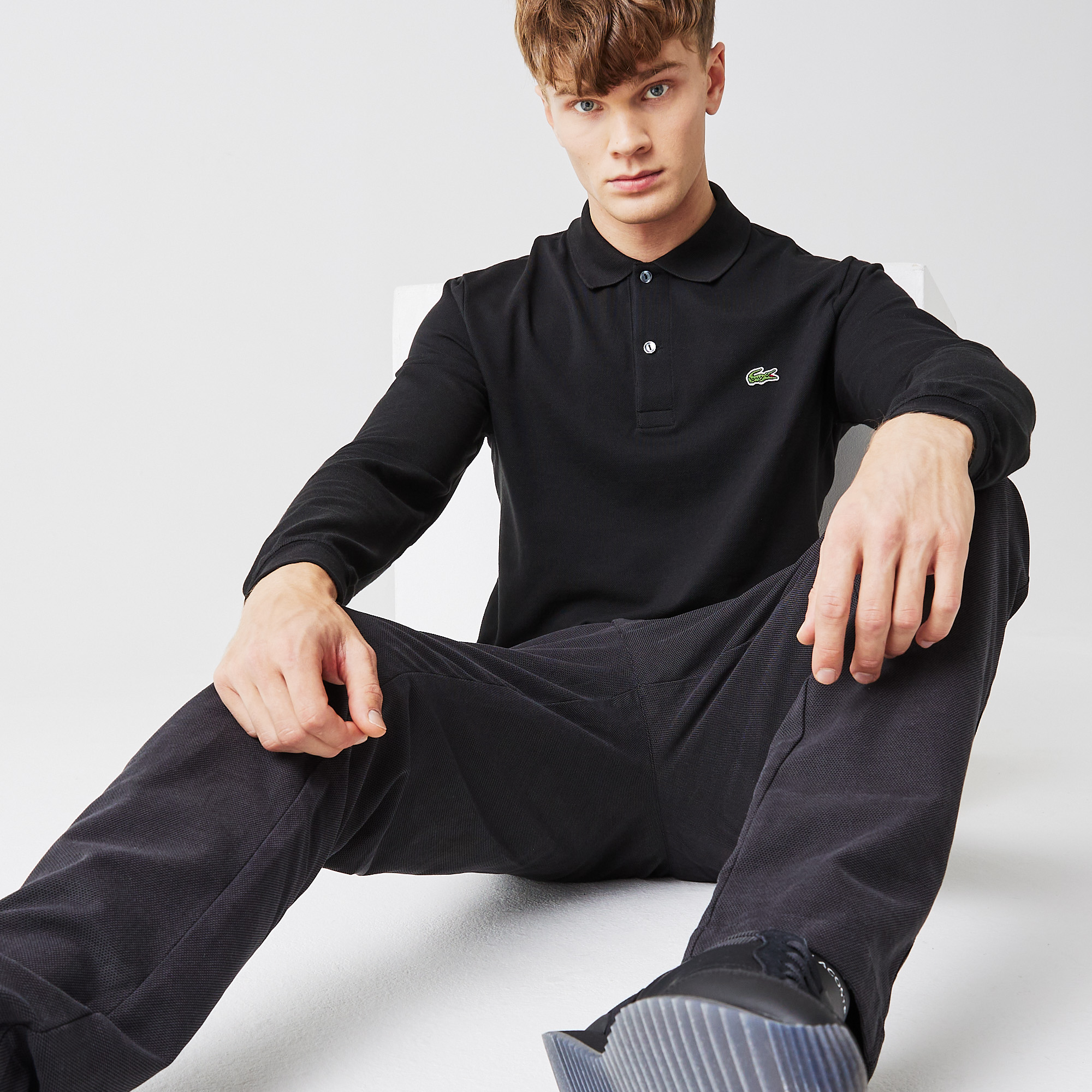 фото Мужское поло lacoste slim fit