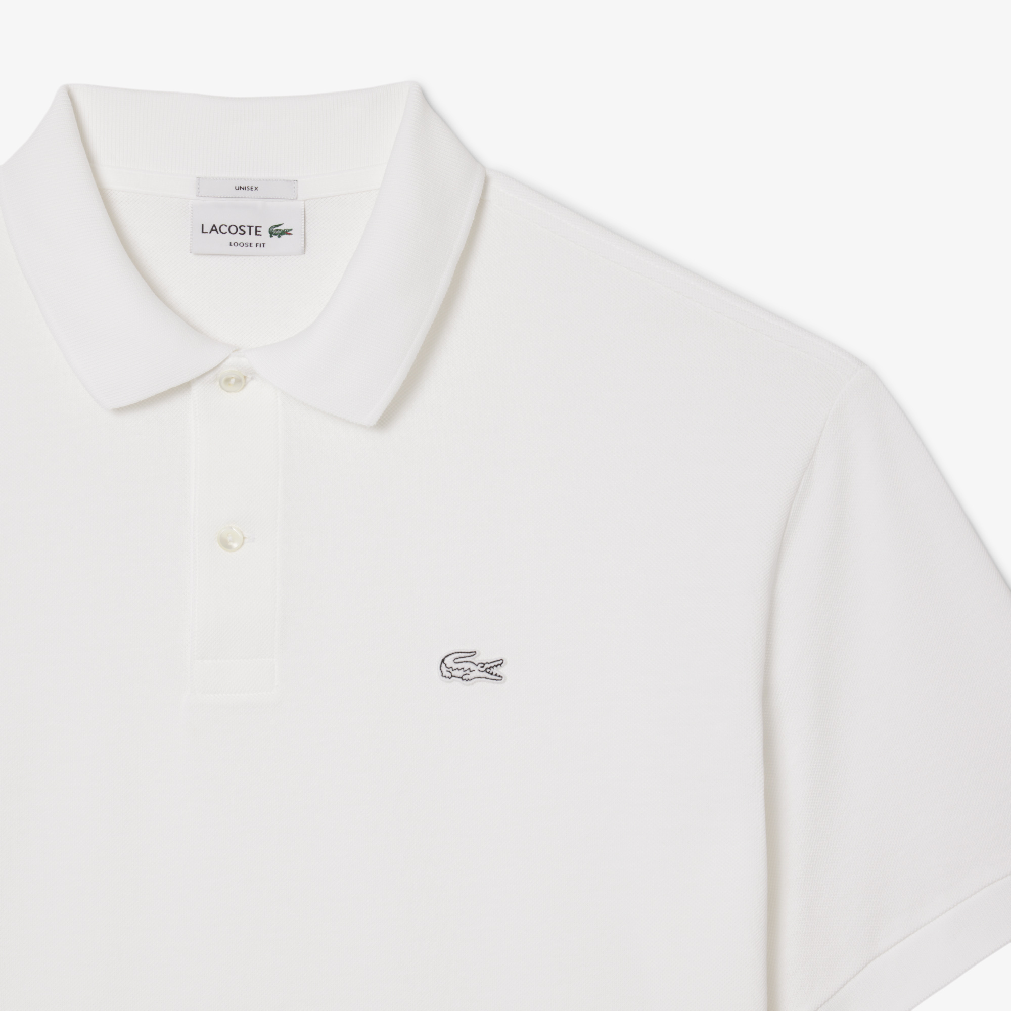 фото Мужская рубашка-поло lacoste loose fit из плотного хлопка