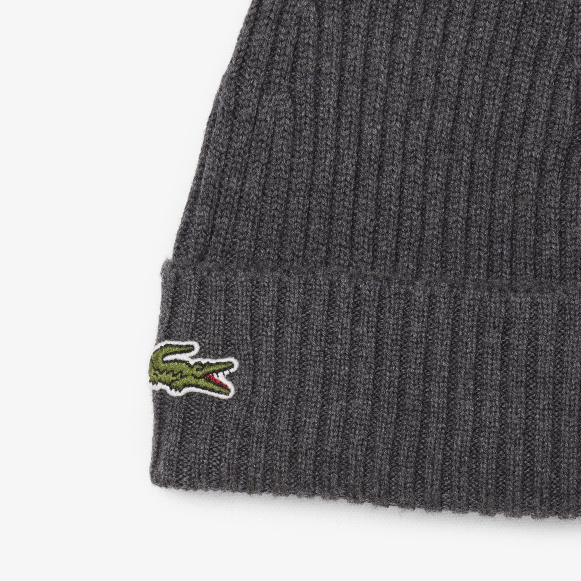 фото Шерстяная шапка lacoste unisex в рубчик