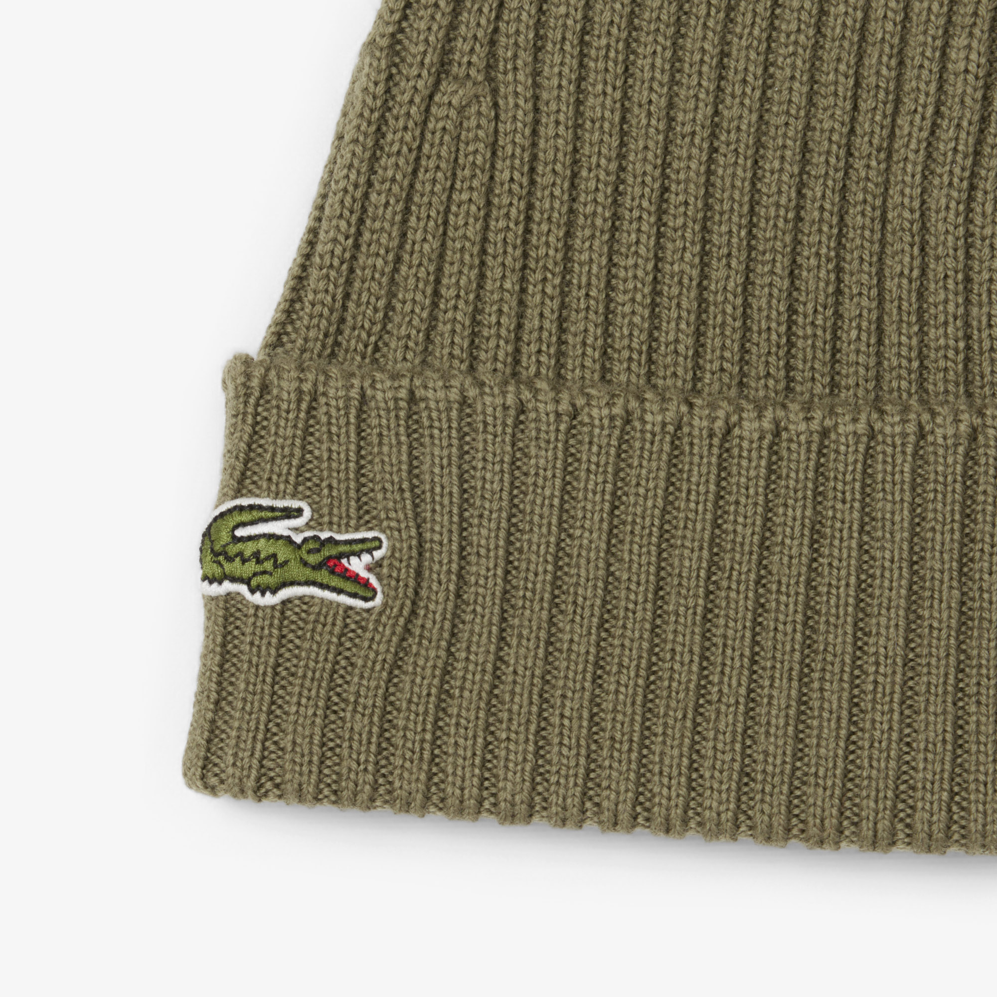 фото Шерстяная шапка lacoste unisex в рубчик