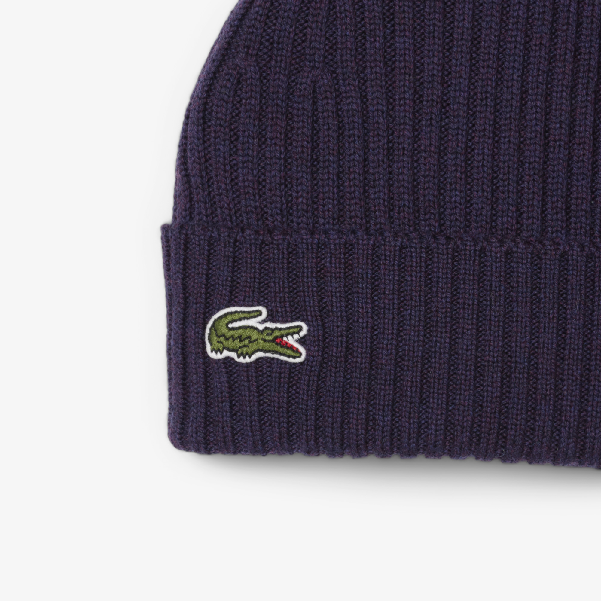 фото Шерстяная шапка lacoste unisex в рубчик