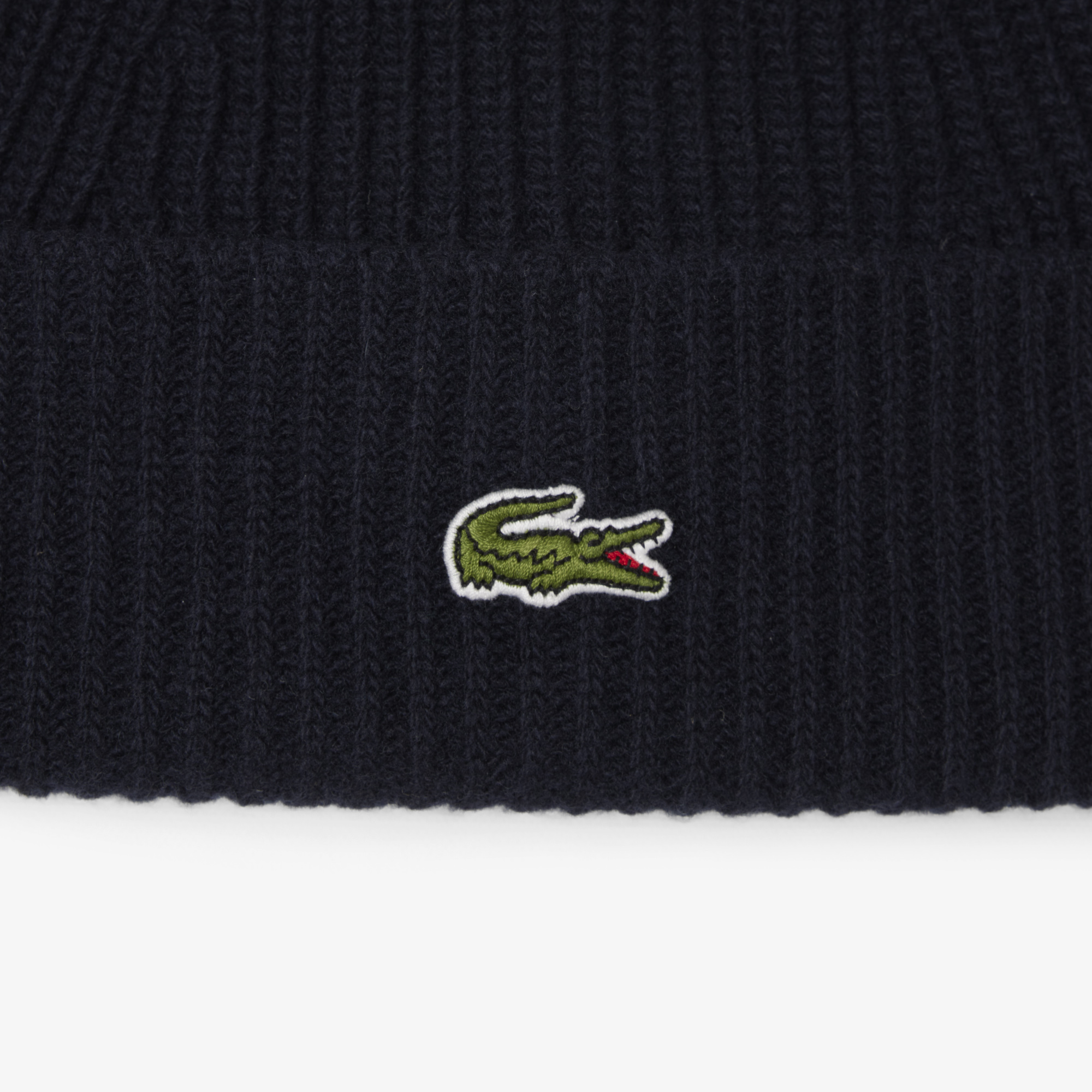 фото Вязаная шапка-бини lacoste из шерсти