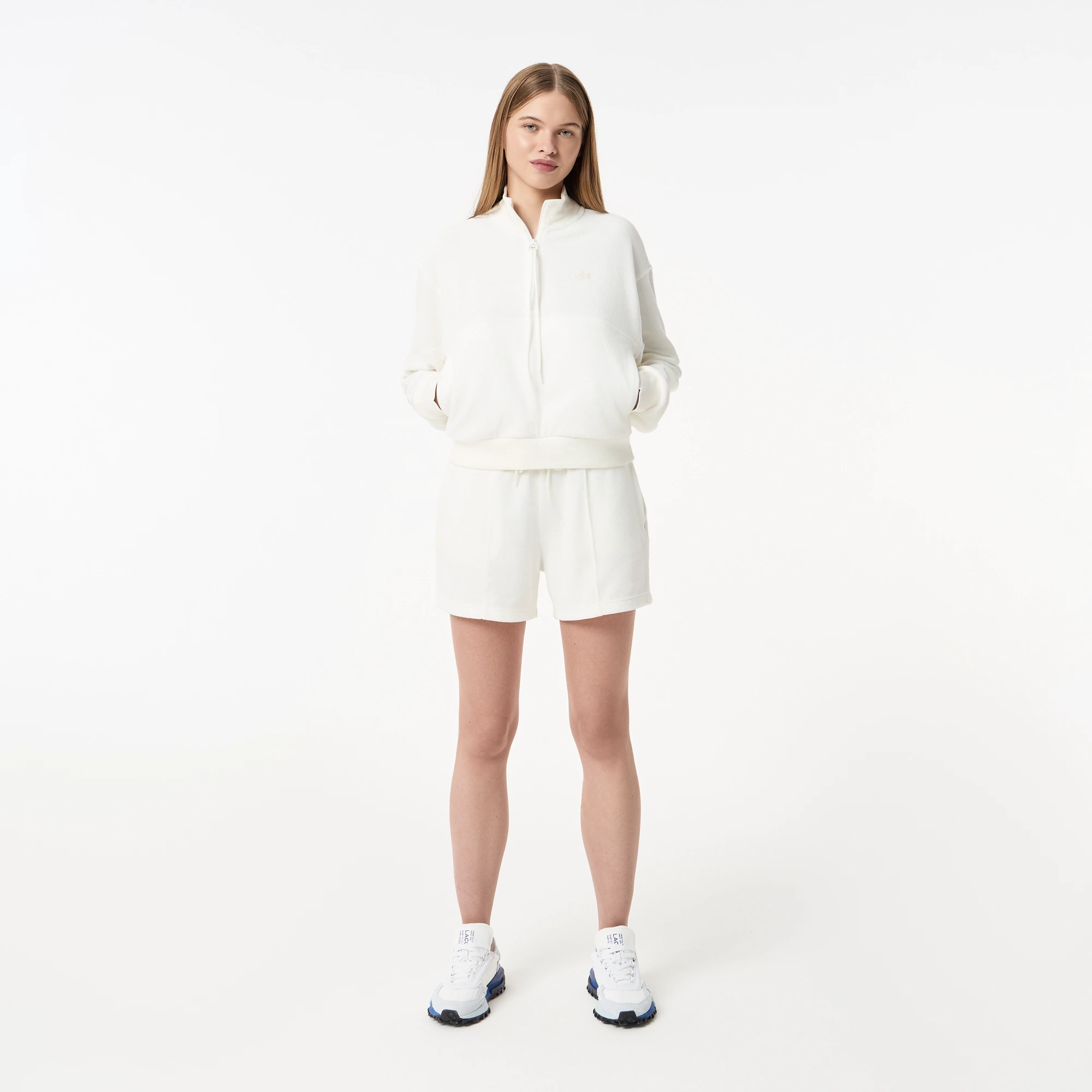 фото Женская толстовка lacoste без капюшона