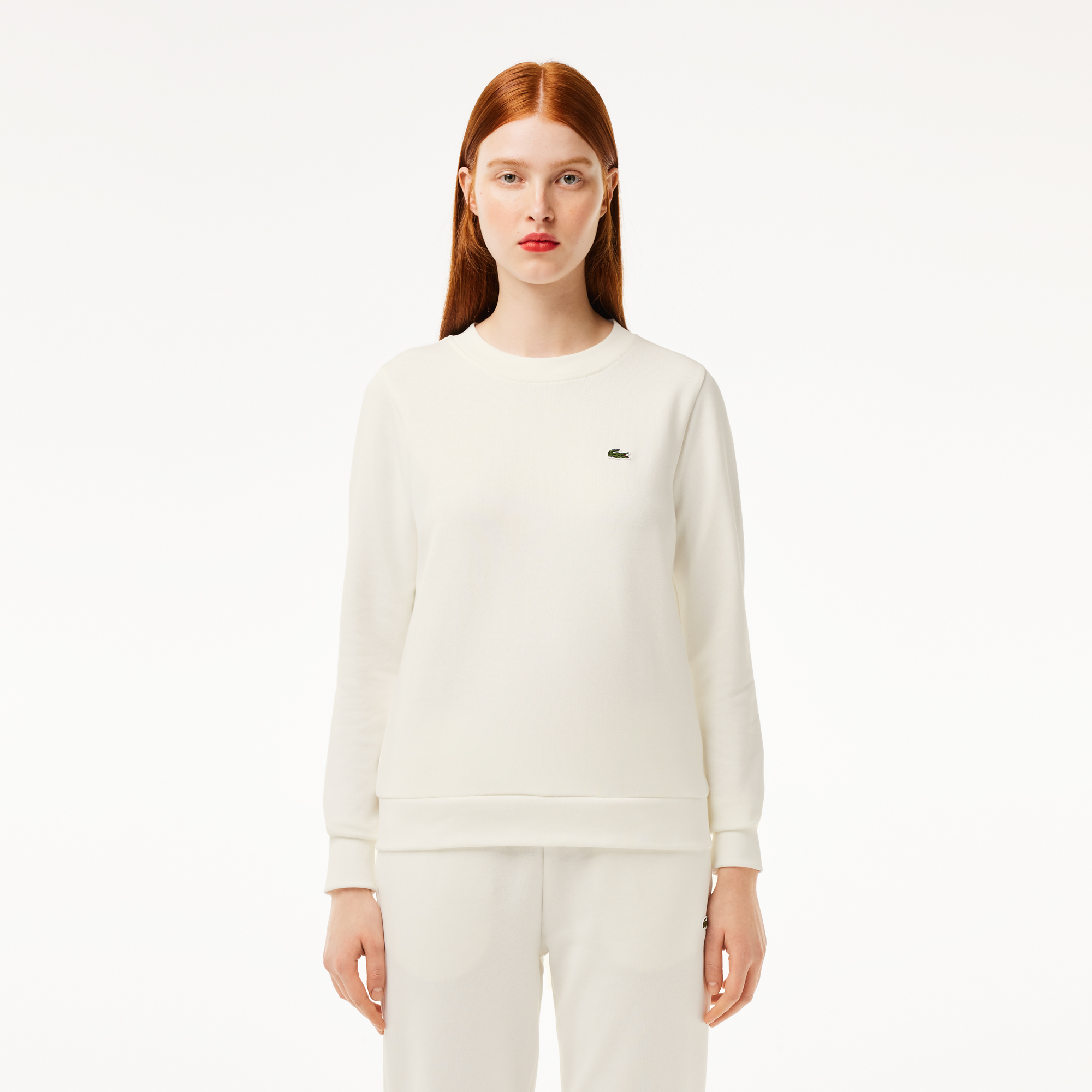 фото Женская флисовая толстовка lacoste loose fit