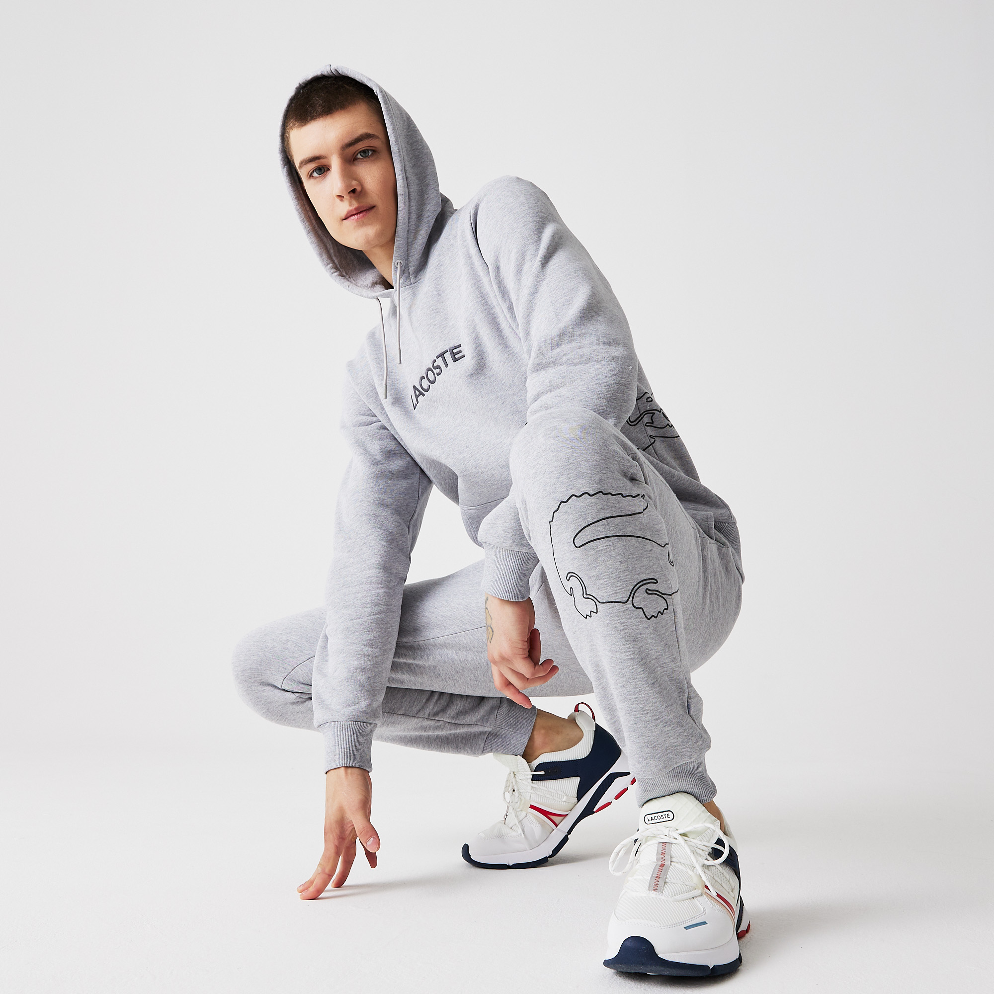 фото Мужская толстовка на молнии lacoste