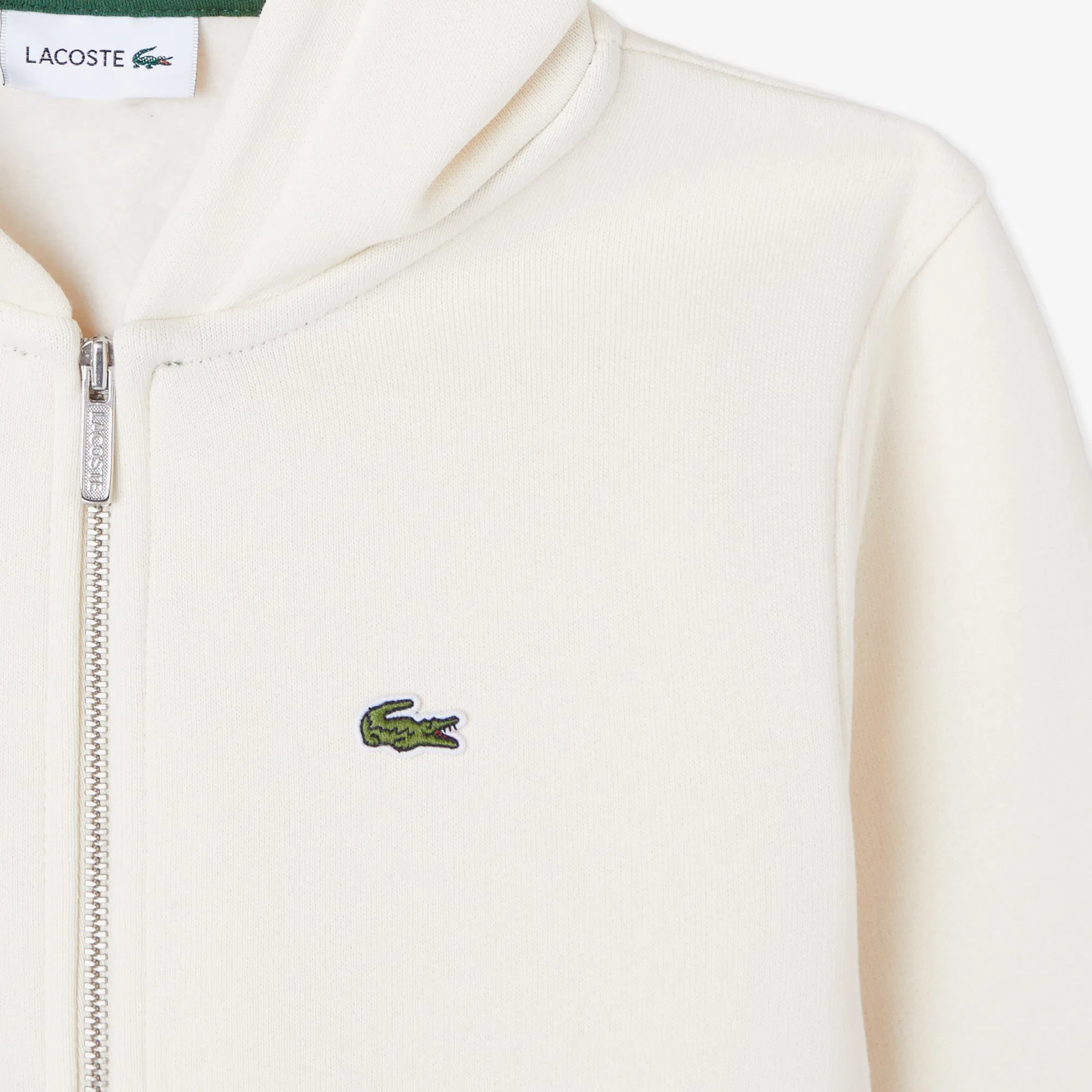 фото Детская флисовая толстовка lacoste на молнии с капюшоном