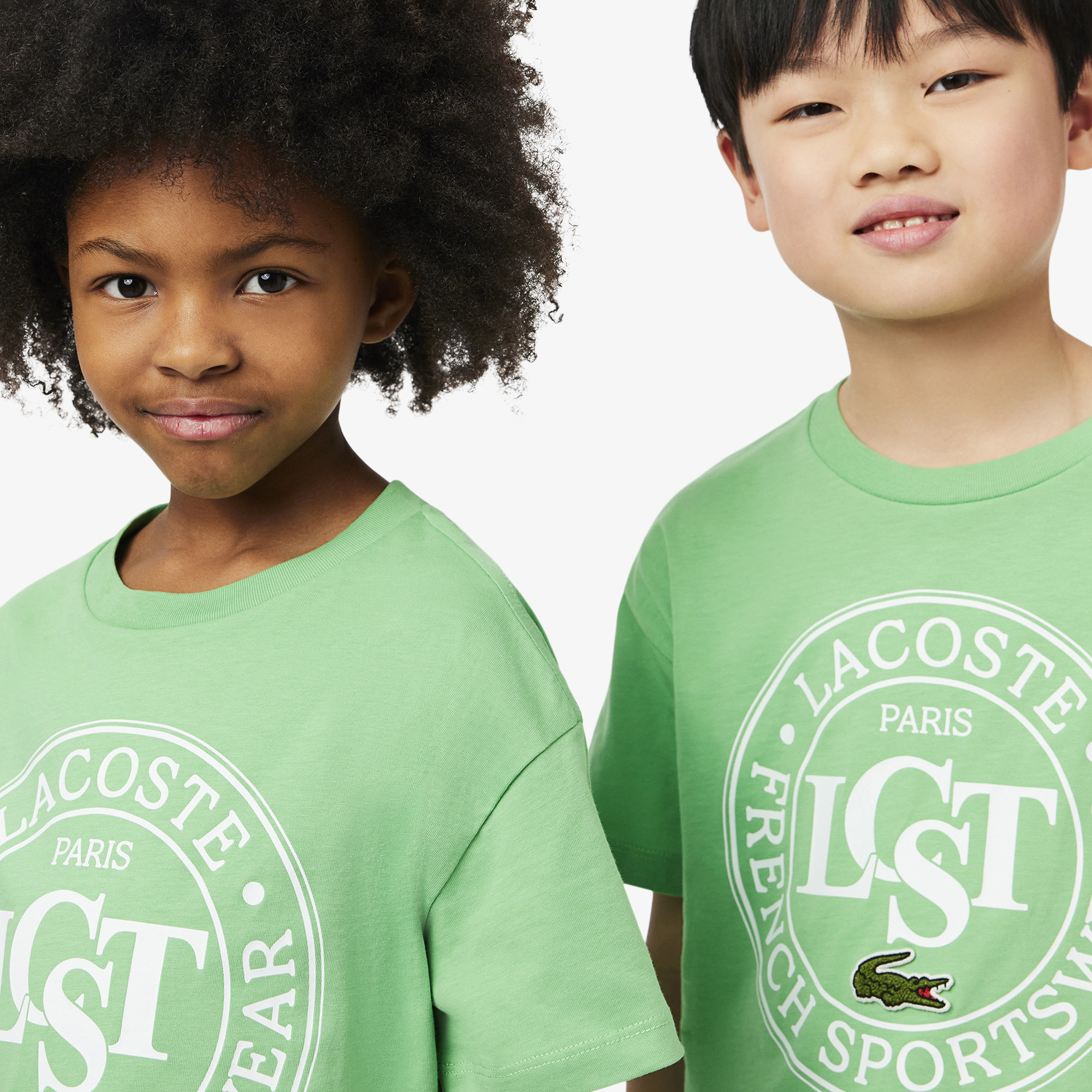 фото Детская футболка lacoste из хлопка с принтом