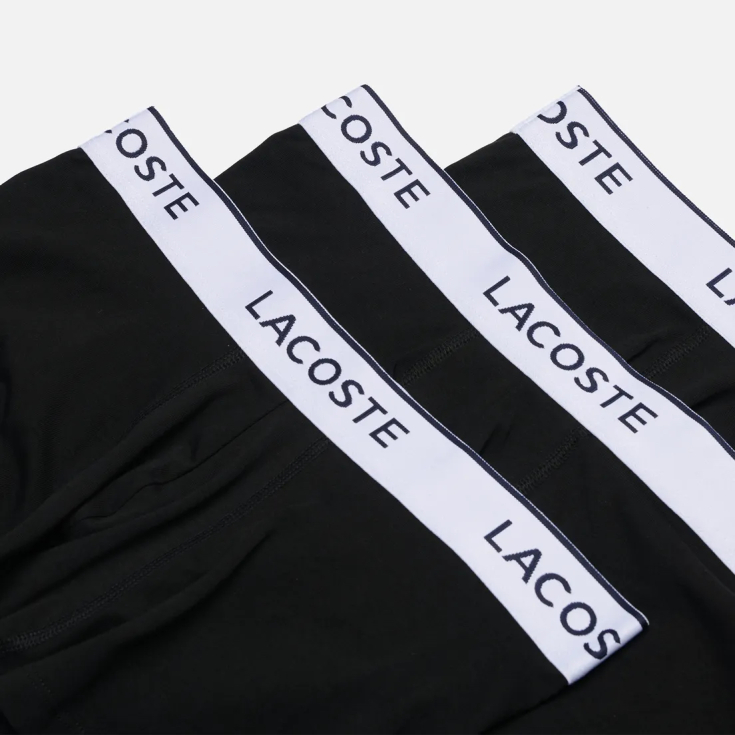 Мужские хлопковые трикотажные трусы-боксеры Lacoste (3шт.) Мужские хлопковые трикотажные трусы-боксеры Lacoste (3шт.)