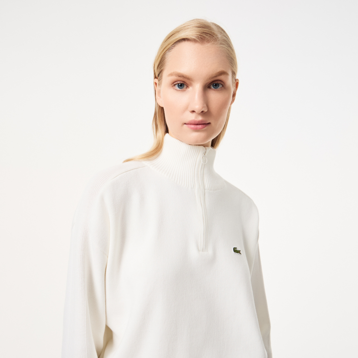 Женский свитер Lacoste Relaxed Fit на молнии Женский свитер Lacoste Relaxed Fit на молнии