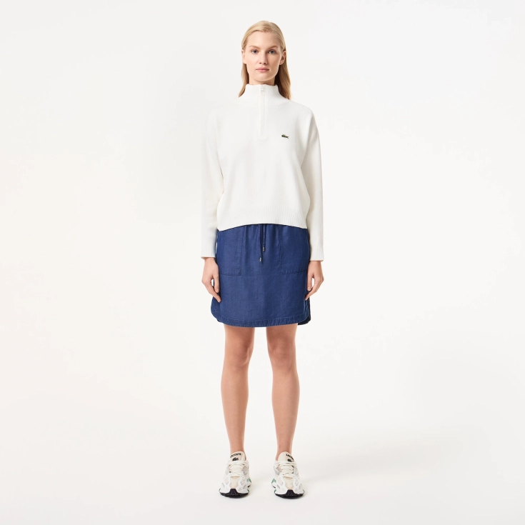 Женский свитер Lacoste Relaxed Fit на молнии Женский свитер Lacoste Relaxed Fit на молнии