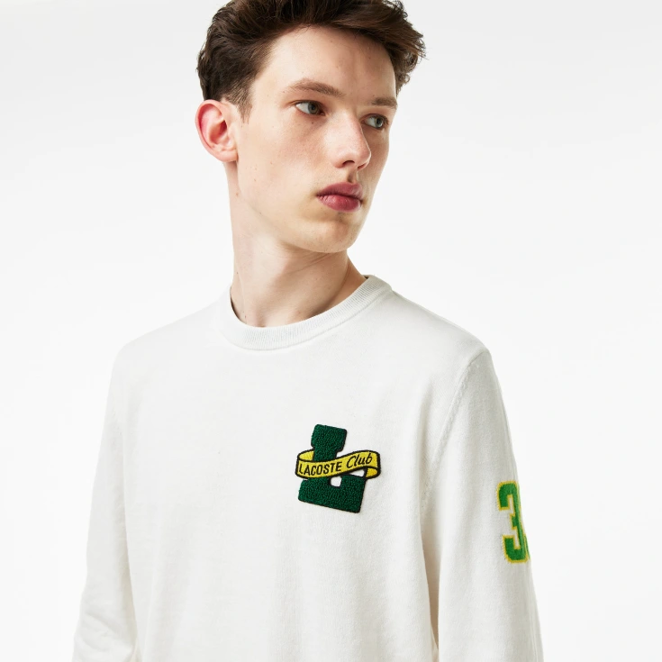 Мужской свитер Lacoste с круглым вырезом Мужской свитер Lacoste с круглым вырезом