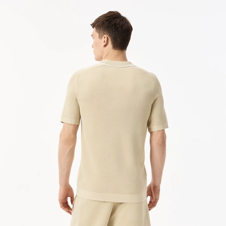 Мужское вязаное поло Lacoste из вискозы Мужское вязаное поло Lacoste из вискозы