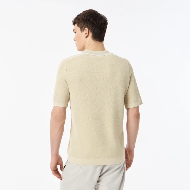 Мужское вязаное поло Lacoste из вискозы Мужское вязаное поло Lacoste из вискозы
