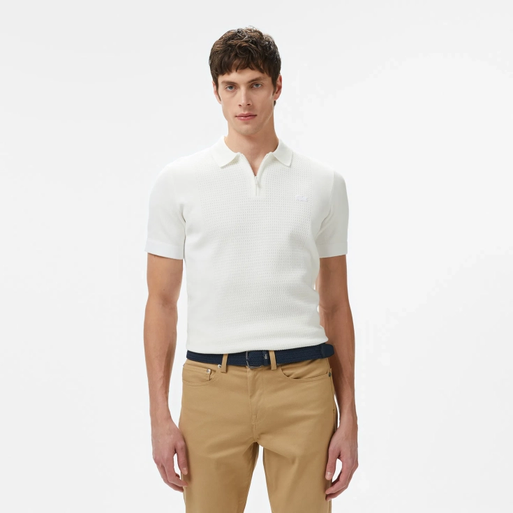Мужское трикотажное поло Lacoste из хлопка Мужское трикотажное поло Lacoste из хлопка