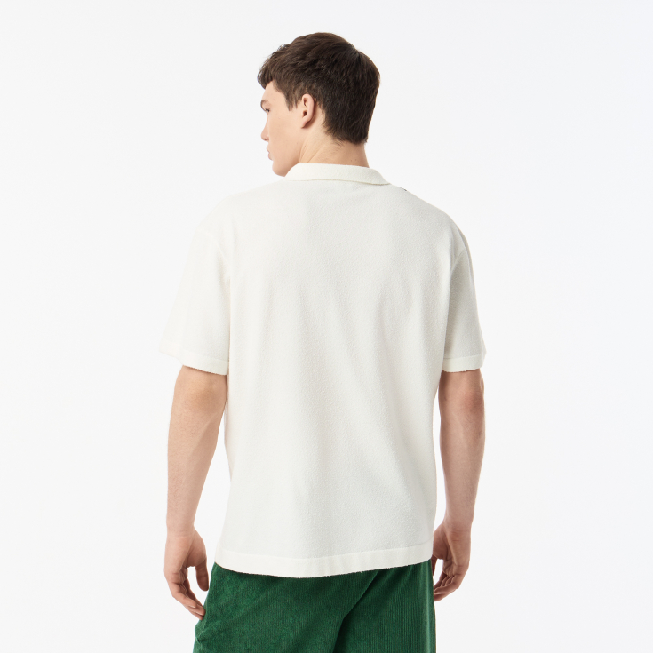 Мужская трикотажная рубашка Lacoste из смеси хлопка Мужская трикотажная рубашка Lacoste из смеси хлопка