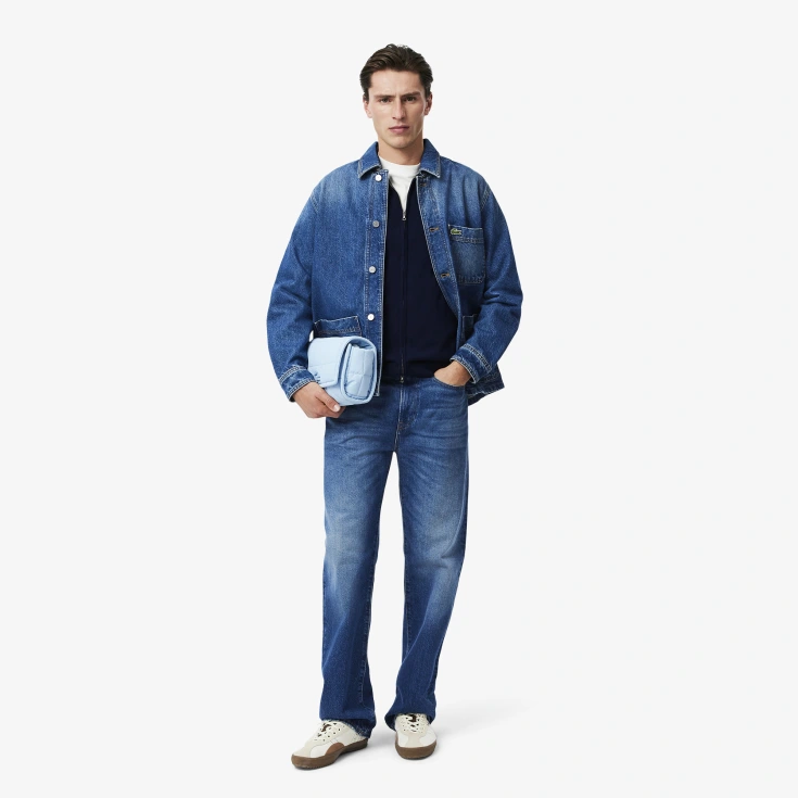 Мужской свитер Lacoste на молнии из органического хлопка Мужской свитер Lacoste на молнии из органического хлопка