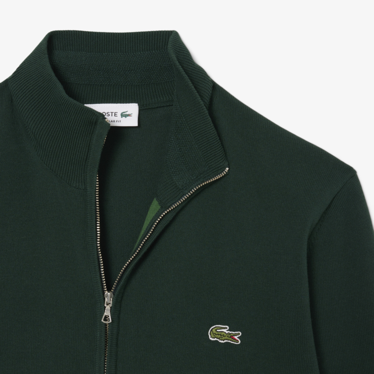 Мужской свитер Lacoste на молнии из органического хлопка Мужской свитер Lacoste на молнии из органического хлопка