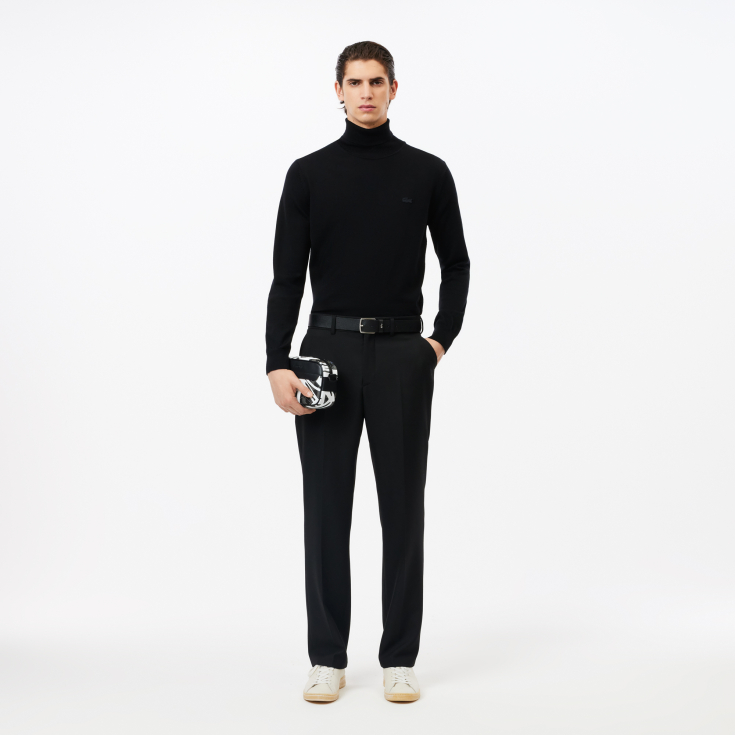 Мужская водолазка Lacoste из мериносовой шерсти Мужская водолазка Lacoste из мериносовой шерсти