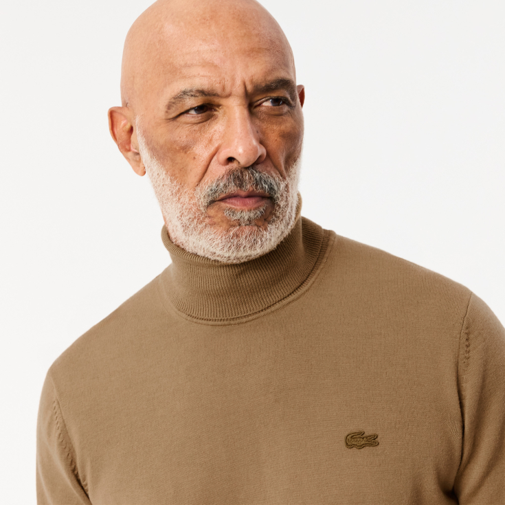 Мужская водолазка Lacoste из мериносовой шерсти Мужская водолазка Lacoste из мериносовой шерсти