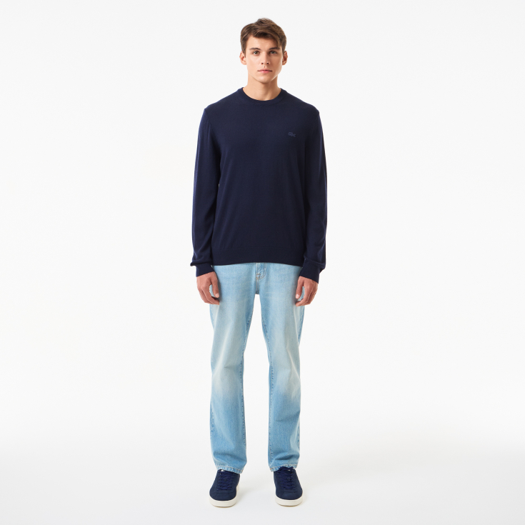 Мужской свитер Lacoste из шерсти мериноса Мужской свитер Lacoste из шерсти мериноса