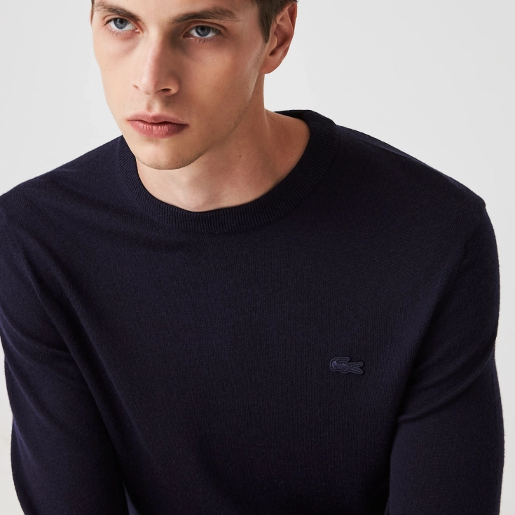 Мужской свитер Lacoste из шерсти мериноса Мужской свитер Lacoste из шерсти мериноса