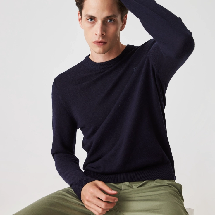 Мужской свитер Lacoste из шерсти мериноса Мужской свитер Lacoste из шерсти мериноса