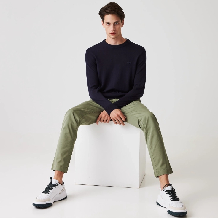 Мужской свитер Lacoste из шерсти мериноса Мужской свитер Lacoste из шерсти мериноса